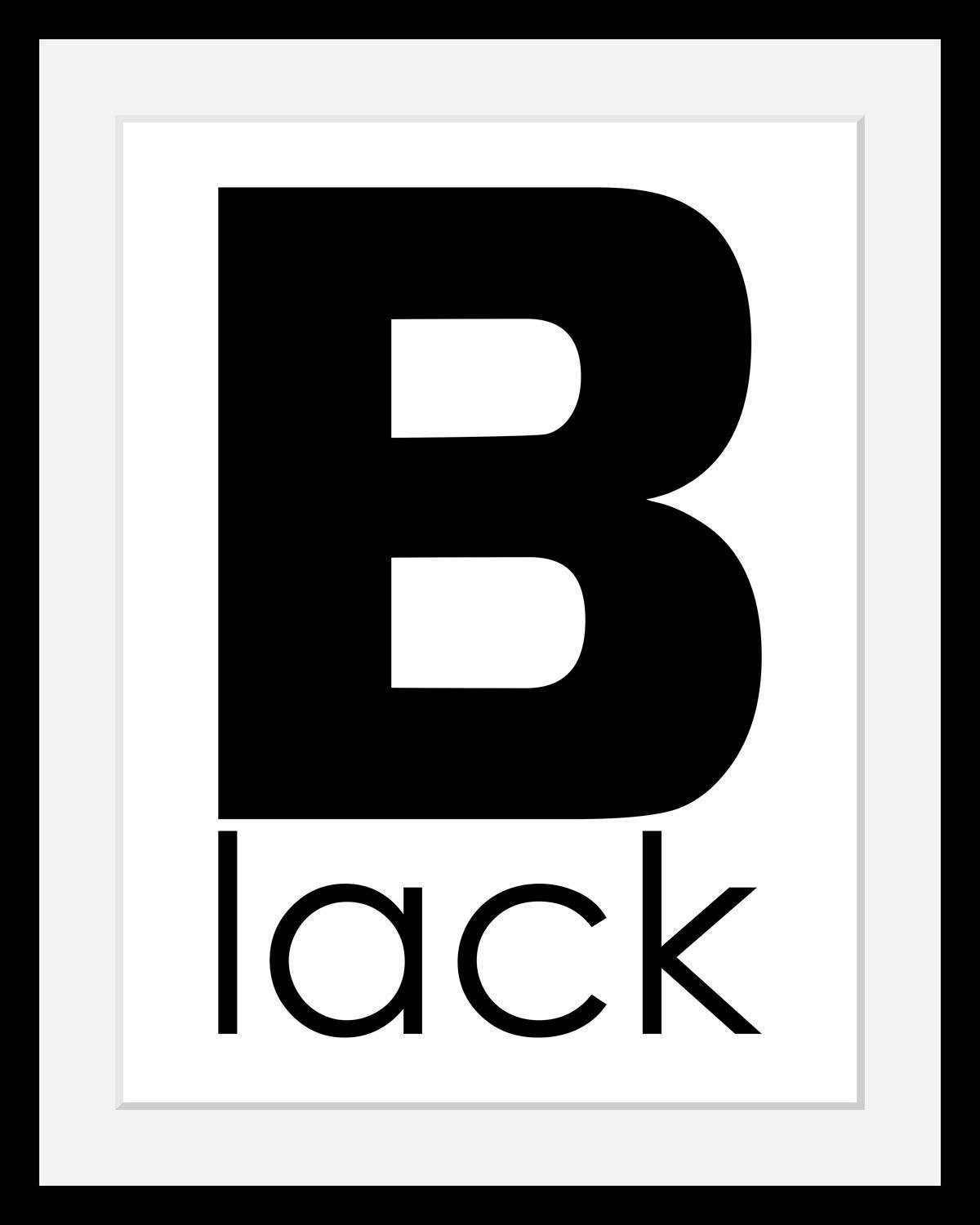 queence Wanddecoratie Black HD premium posterdruk incl. houten lijst schilderijen maat 40 cm x 50 cm x 3 cm zwart