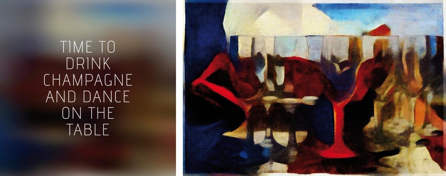 queence Artprint op linnen Drink & Dance Premium canvasstof, handgemaakt in Duitsland, uitspraak, 2-delige set (set) foto schilderijen multicolor
