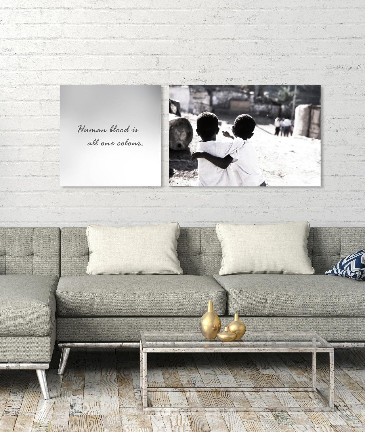 queence Artprint op linnen Blood Premium canvasstof, handgemaakt in Duitsland, uitspraak, 2-delige set (set)