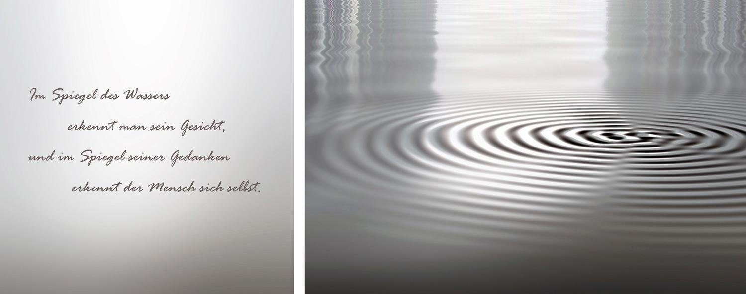 queence Artprint op linnen Water Premium canvasstof, handgemaakt in Duitsland, citaat, 2-delige set (set)