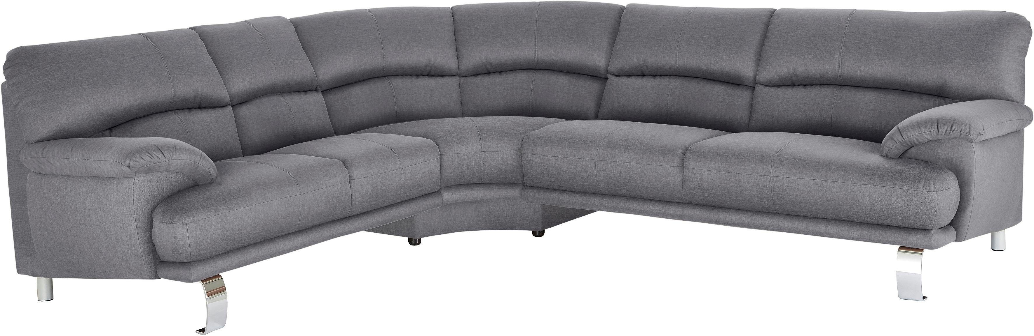 TRENDMANUFAKTUR Hoekbank Cecilia II, in Italiaans design, comfortabel, hoog zitcomfort, L-vorm