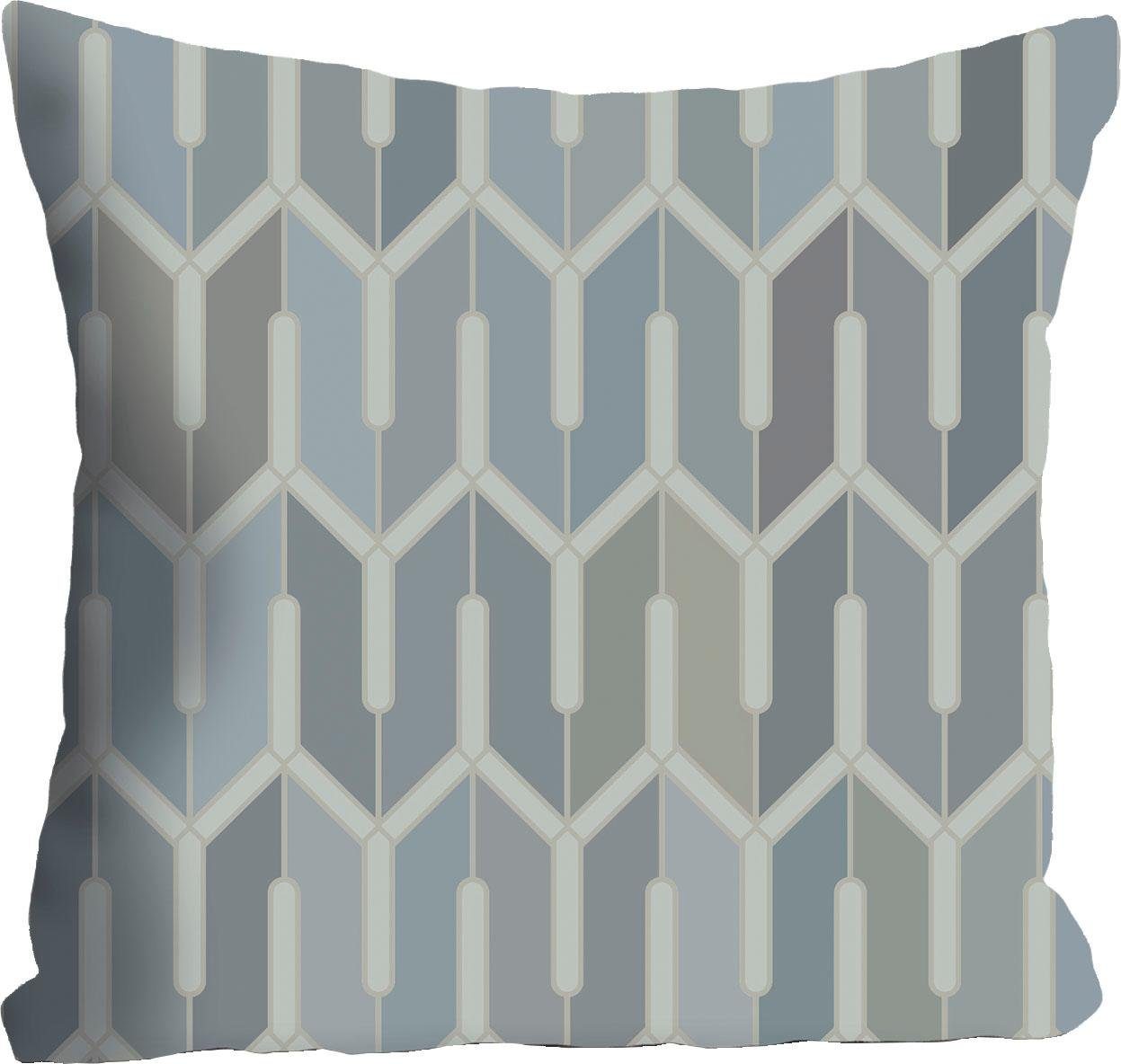 Queence Sierkussen Grey met grafisch motief, kussenovertrek zonder vulling(1 stuk)