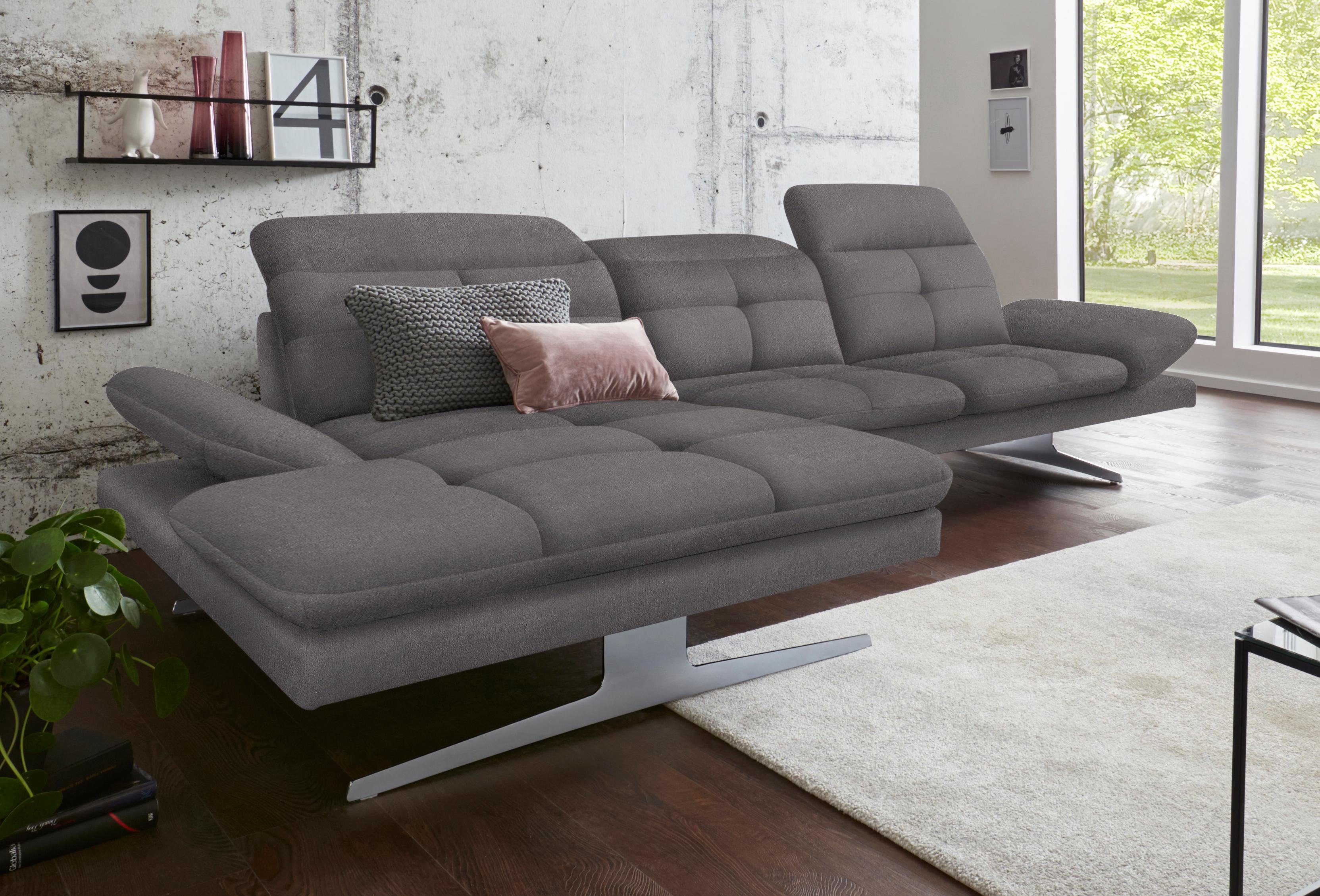 exxpo sofa fashion Hoekbank inclusief hoofd- resp. verstelbare rugleuning en verstelbare armleuning