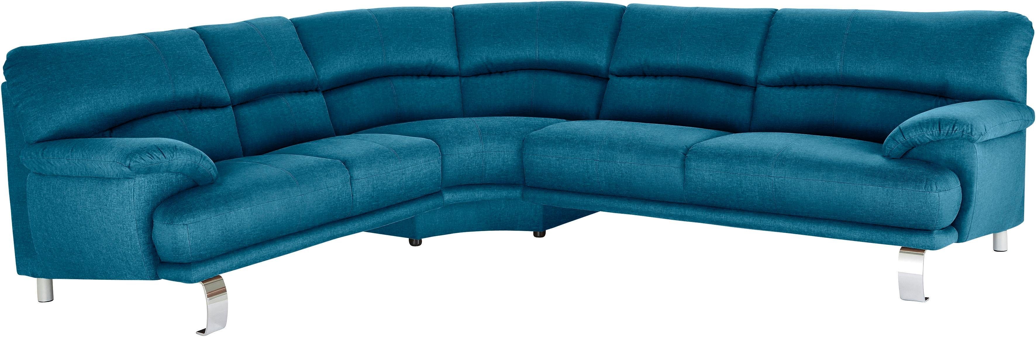 TRENDMANUFAKTUR Hoekbank Cecilia II, in Italiaans design, comfortabel, hoog zitcomfort, L-vorm