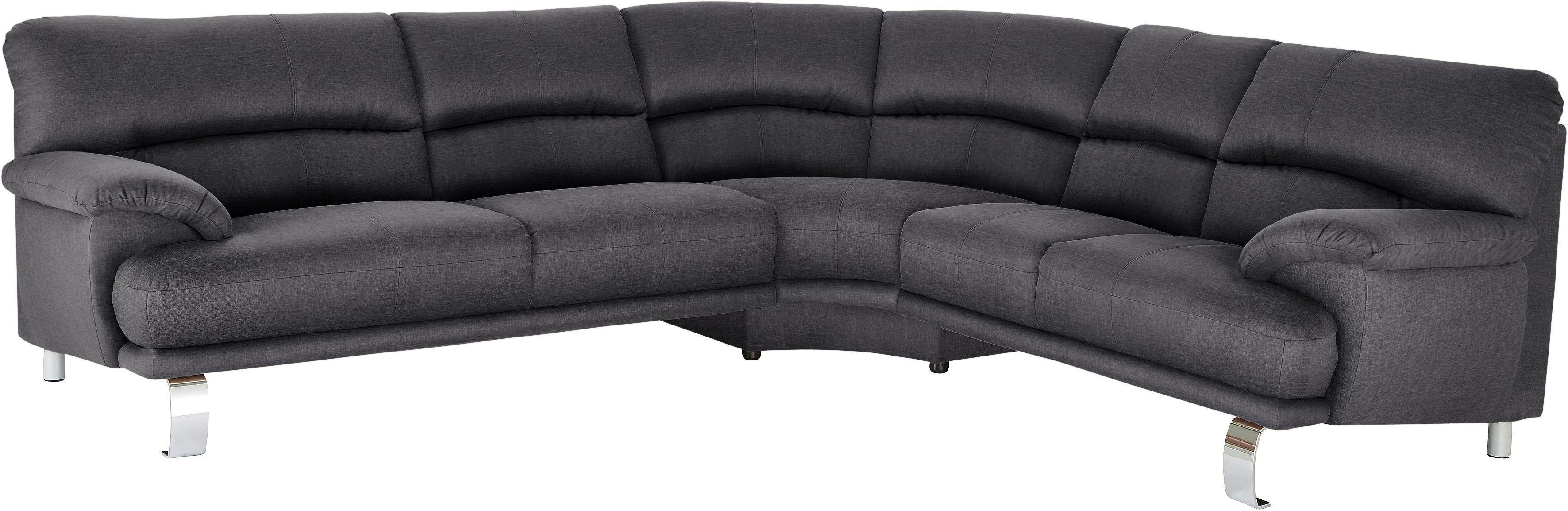 TRENDMANUFAKTUR Hoekbank Cecilia II, in Italiaans design, comfortabel, hoog zitcomfort, L-vorm