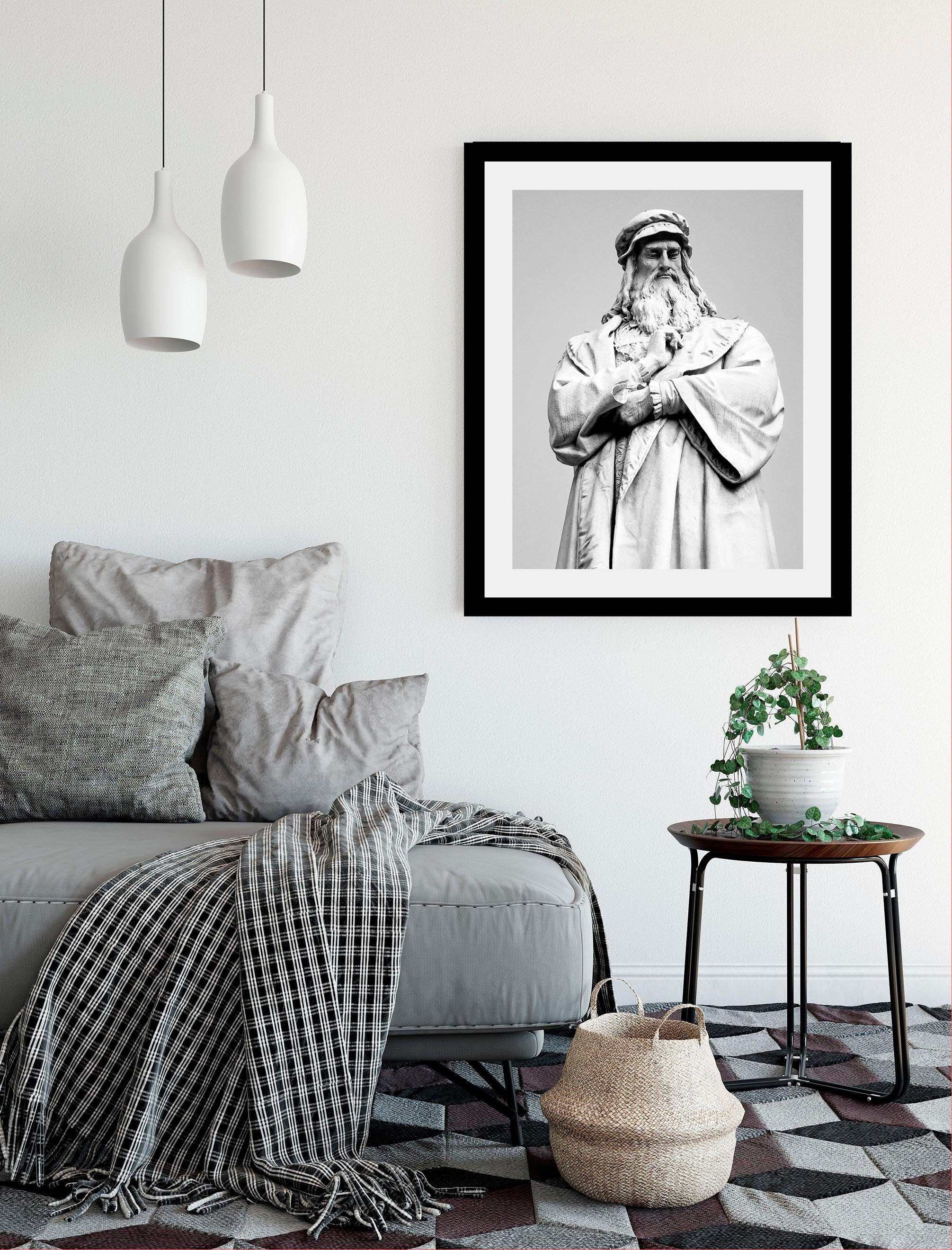 queence Wanddecoratie Monument HD premium posterdruk incl. houten lijst