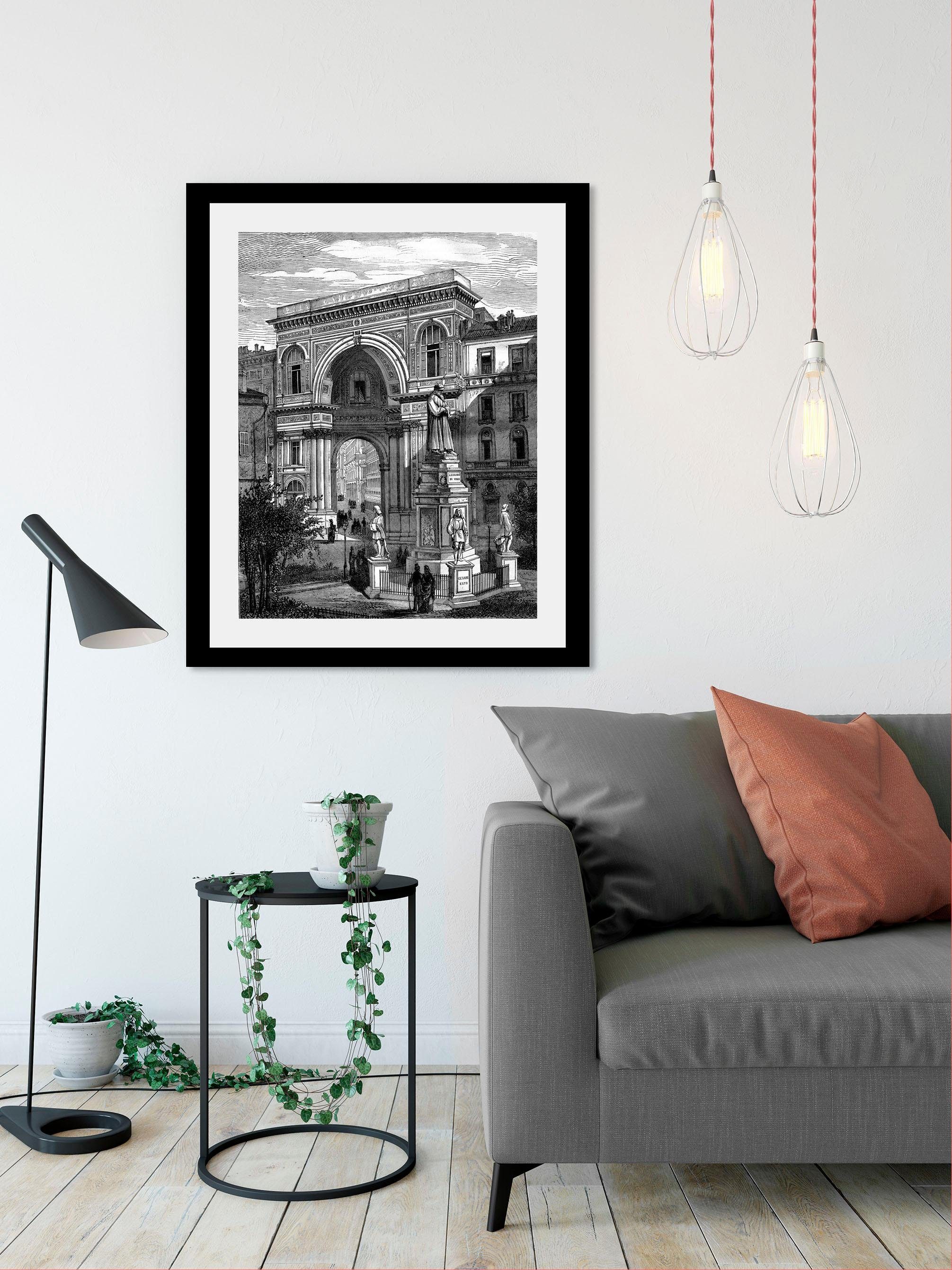 queence Wanddecoratie Schilderij HD premium posterdruk incl. houten lijst