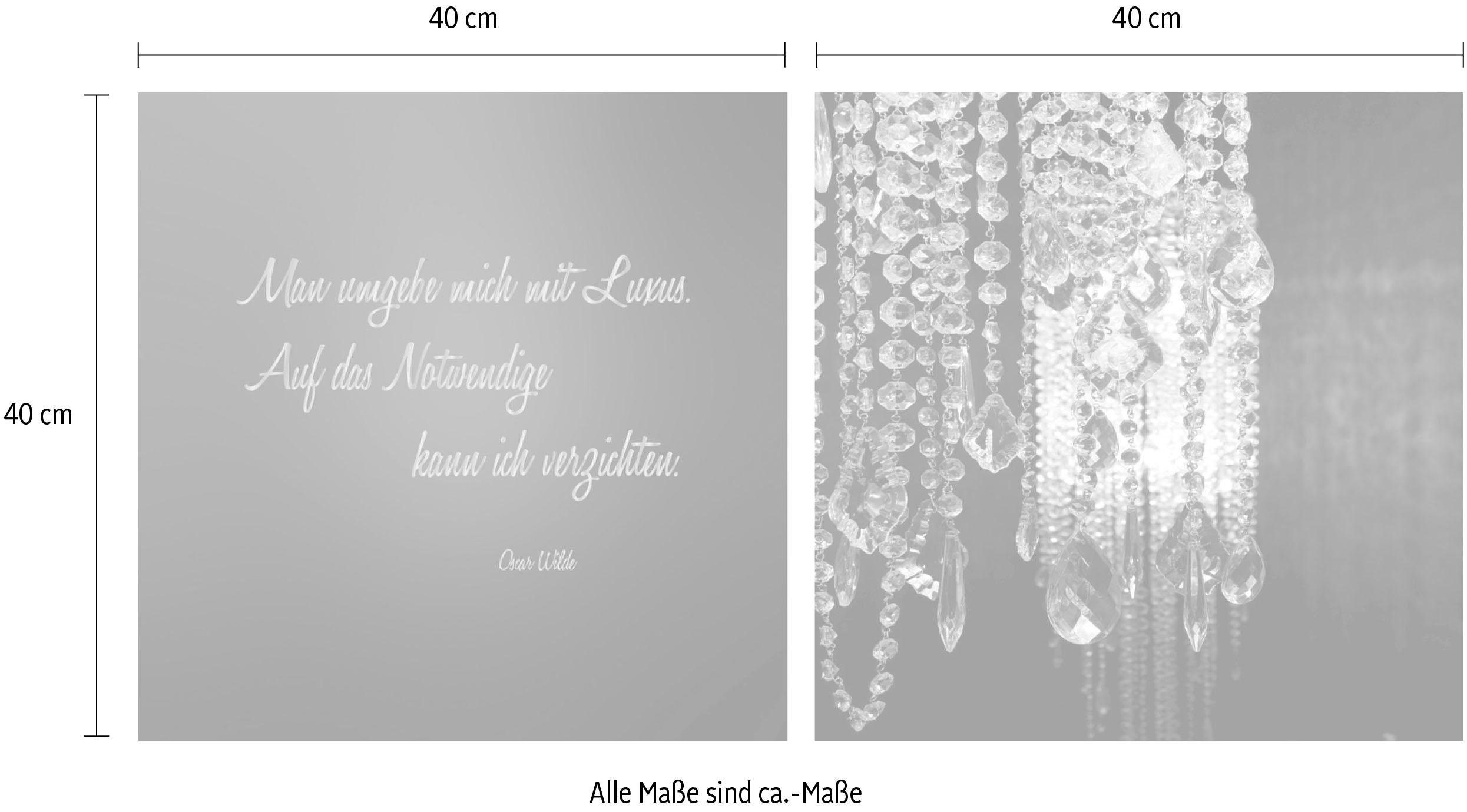 queence Artprint op linnen Luxe - Oscar Wilde Premium canvasstof, handgemaakt in Duitsland, 2-delige set (set)