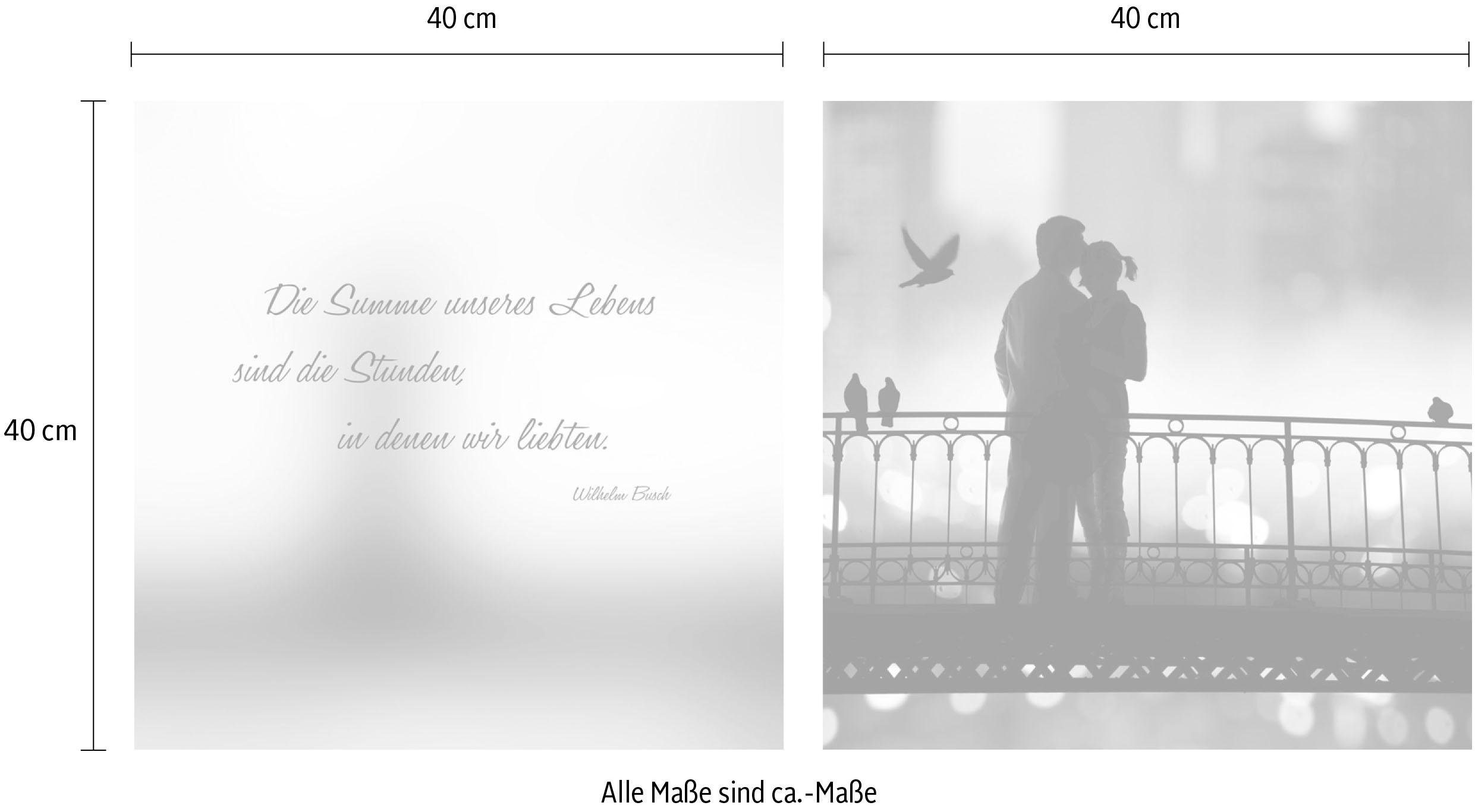 queence Artprint op linnen Summe Premium canvasstof, handgemaakt in Duitsland, citaat, 2-delige set (set)