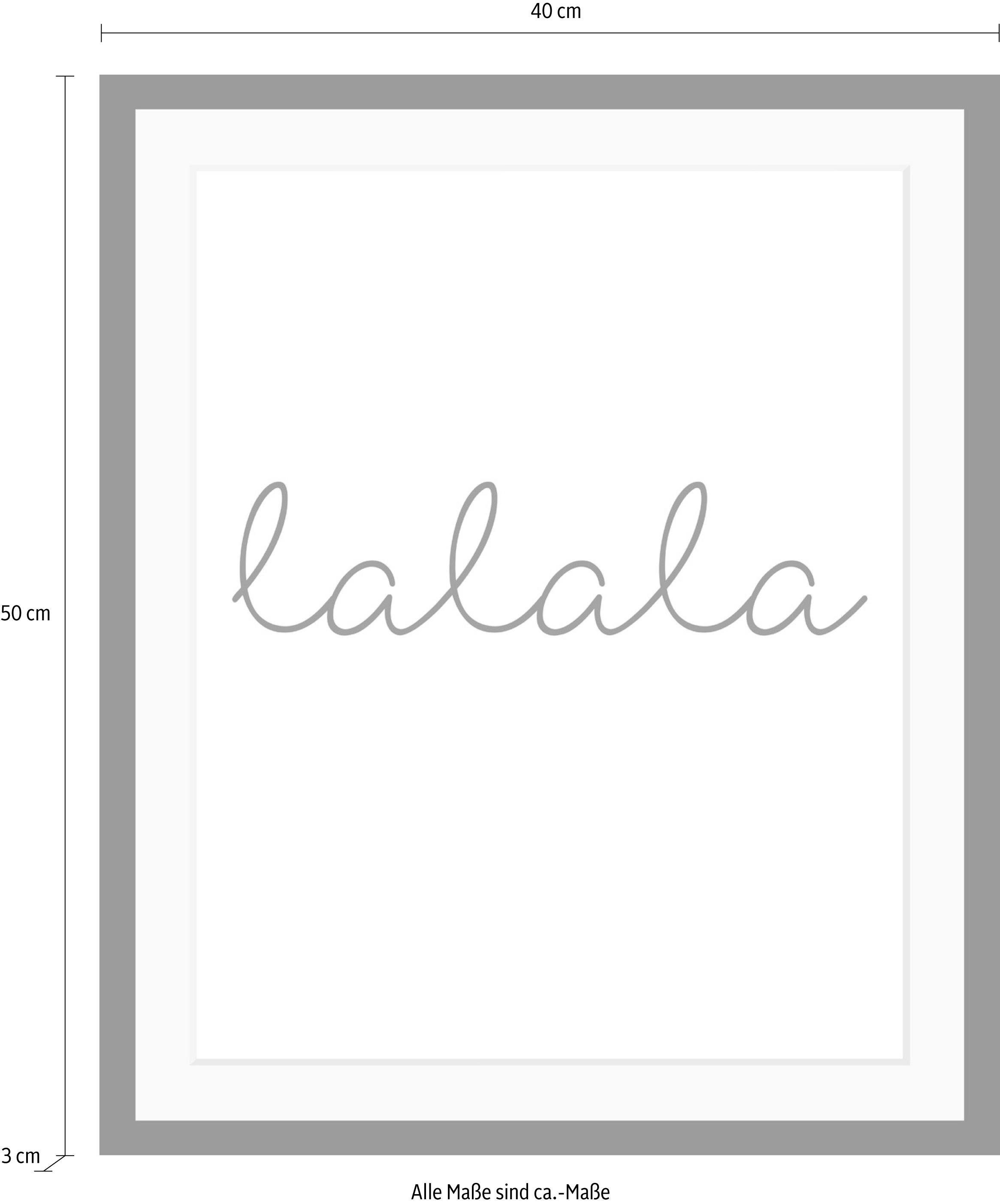 queence Wanddecoratie Lalala HD premium posterdruk incl. houten lijst