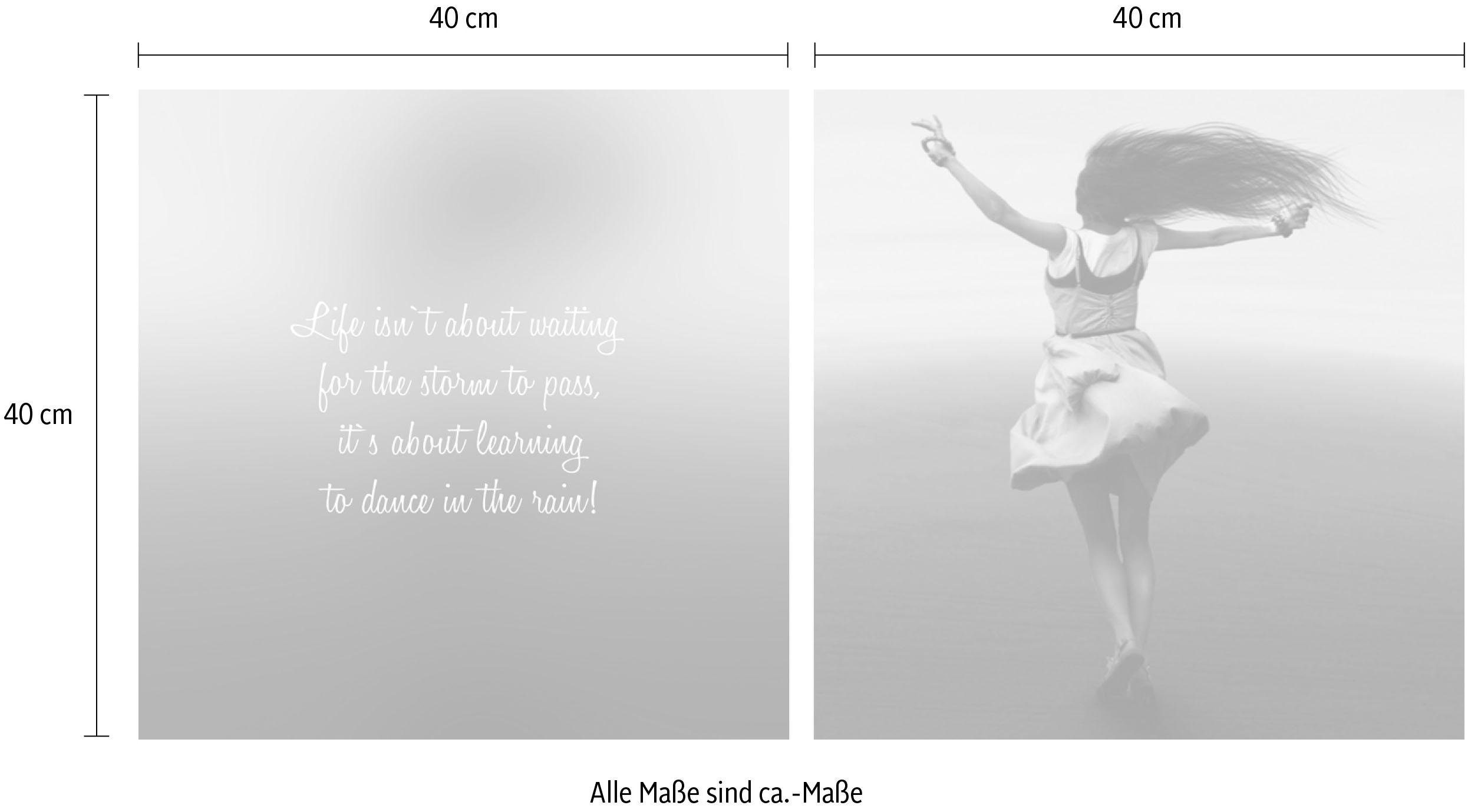 queence Artprint op linnen Dance Premium canvasstof, handgemaakt in Duitsland, uitspraak, 2-delige set (set)