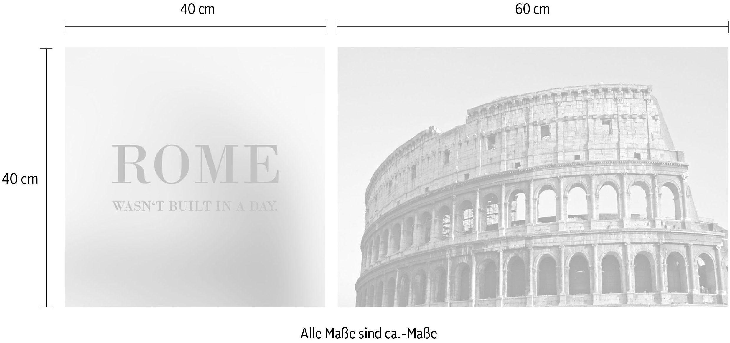 queence Artprint op linnen Rome Premium canvasstof, handgemaakt in Duitsland, uitspraak, 2-delige set (set)