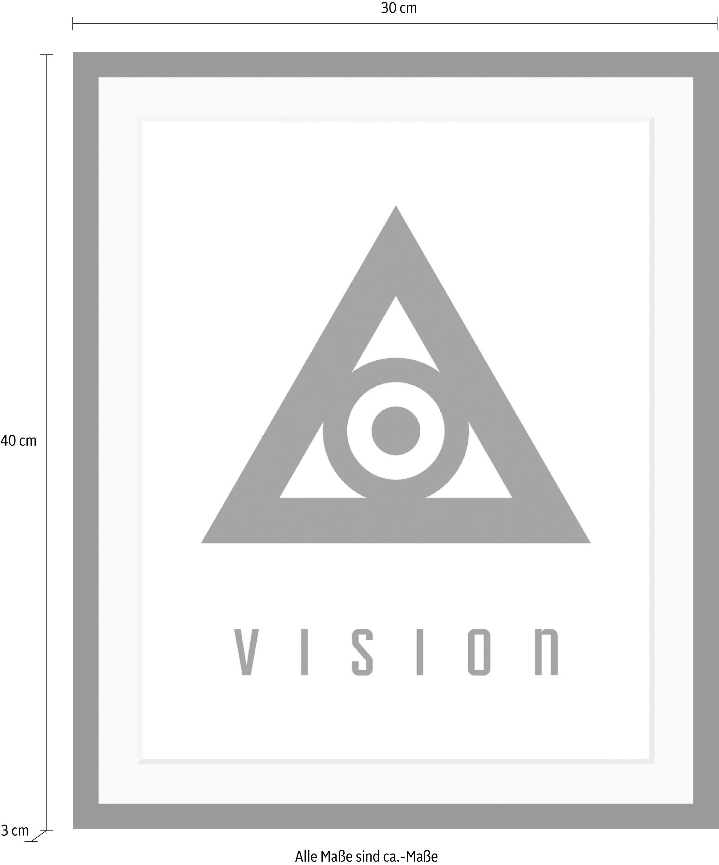 queence Wanddecoratie Vision HD premium posterdruk incl. houten lijst