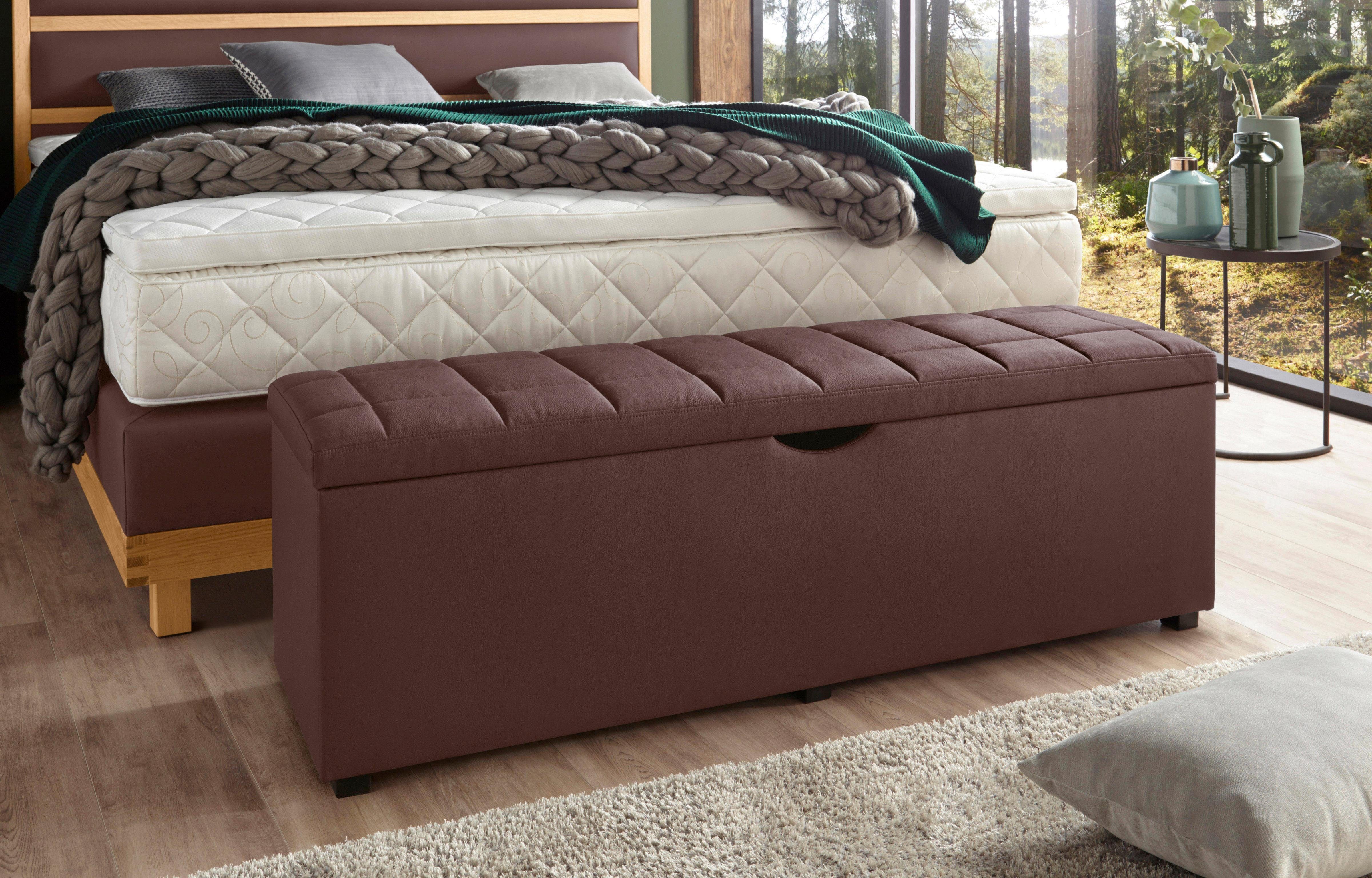 Places of Style Hockerbank Checked met bergruimte, breedte 120 cm en 160 cm, als bedbank te gebruiken