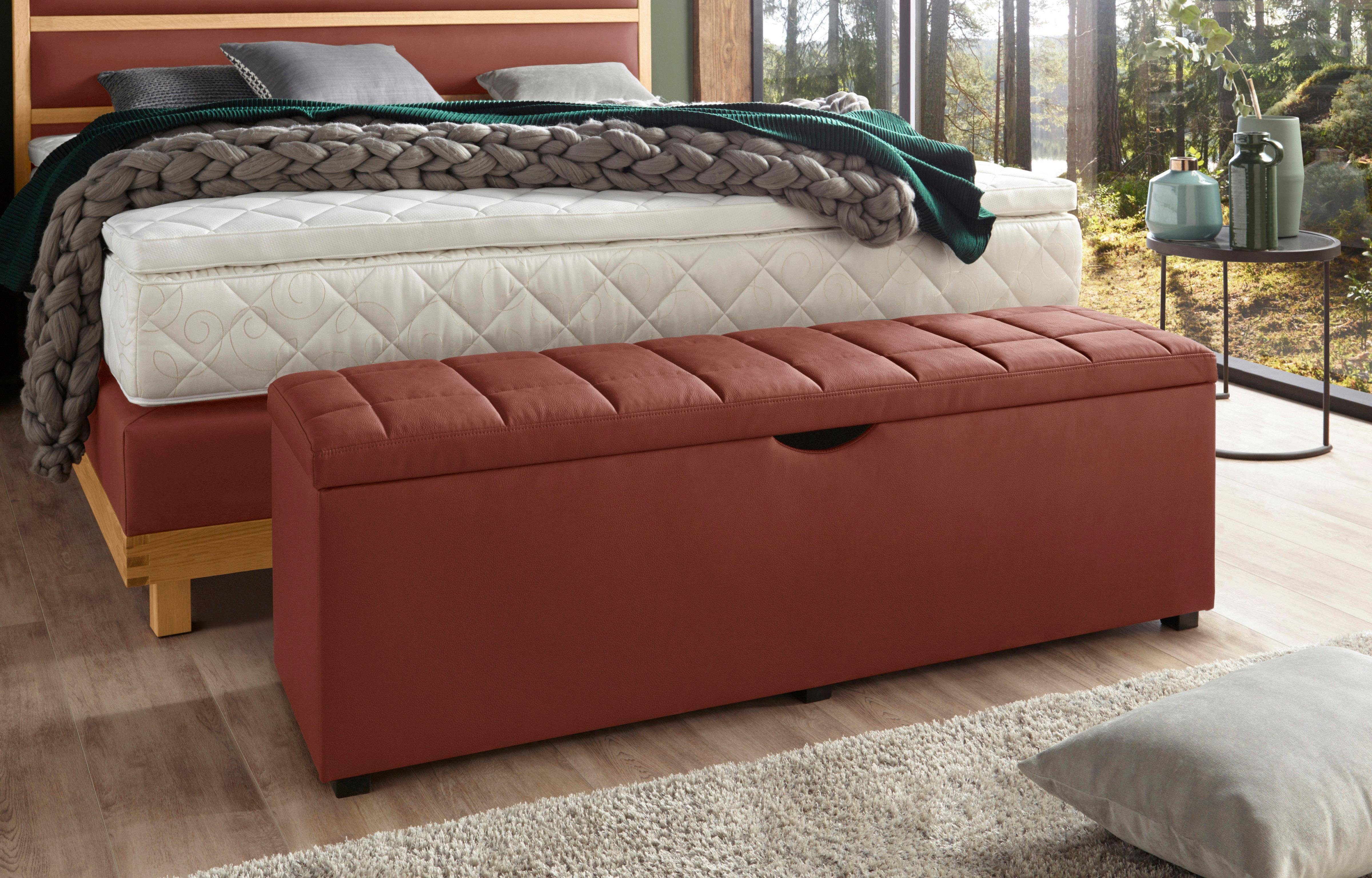 Places of Style Hockerbank Checked met bergruimte, breedte 120 cm en 160 cm, als bedbank te gebruiken