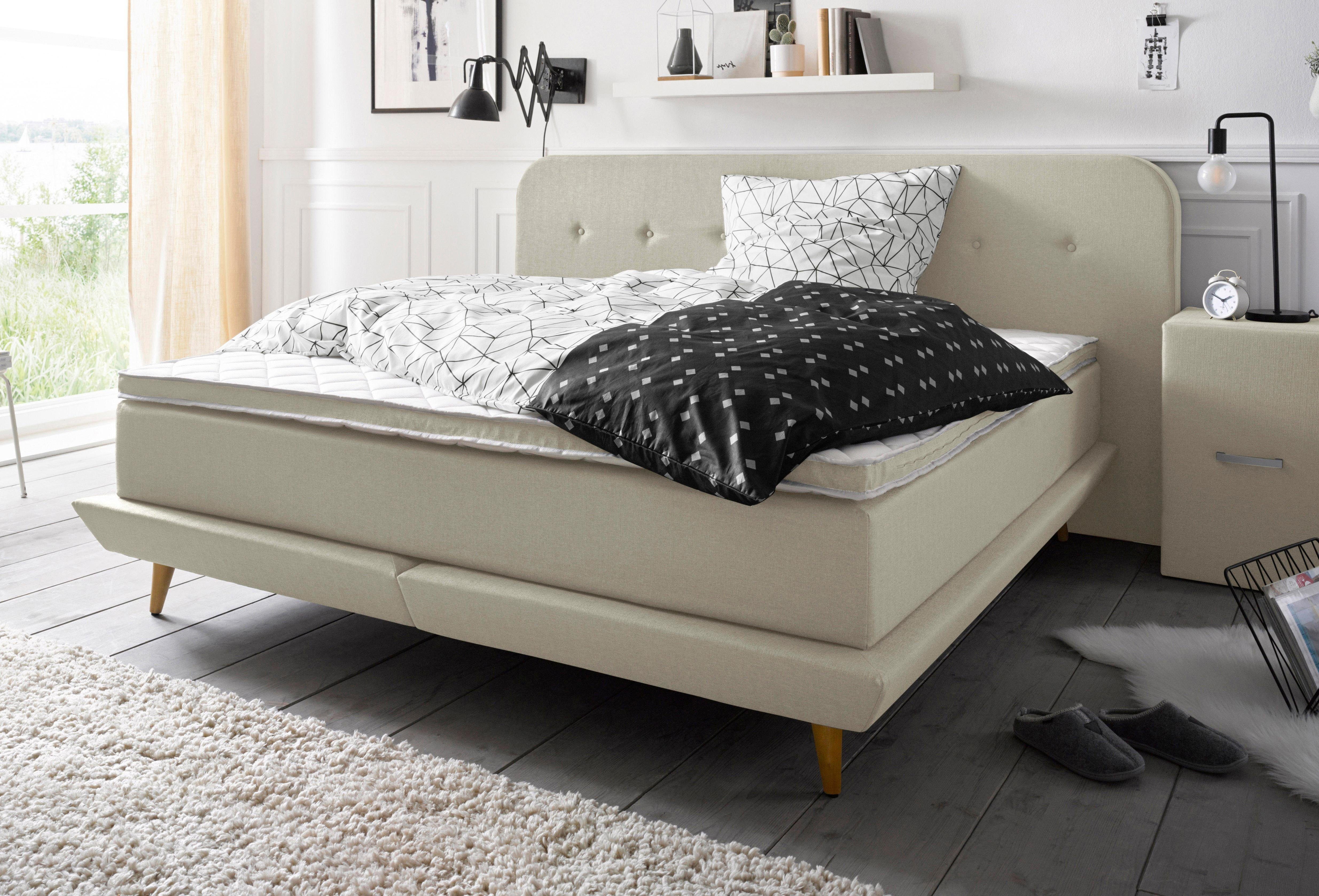 Andas Boxspring Premium Stiksels met capitonnage, incl. topmatras
