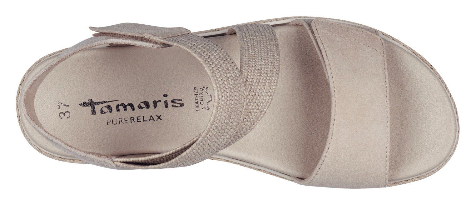 Tamaris Sleehaksandaaltjes , zomerschoen, sandaal, plateauhak, met klittenbandsluiting