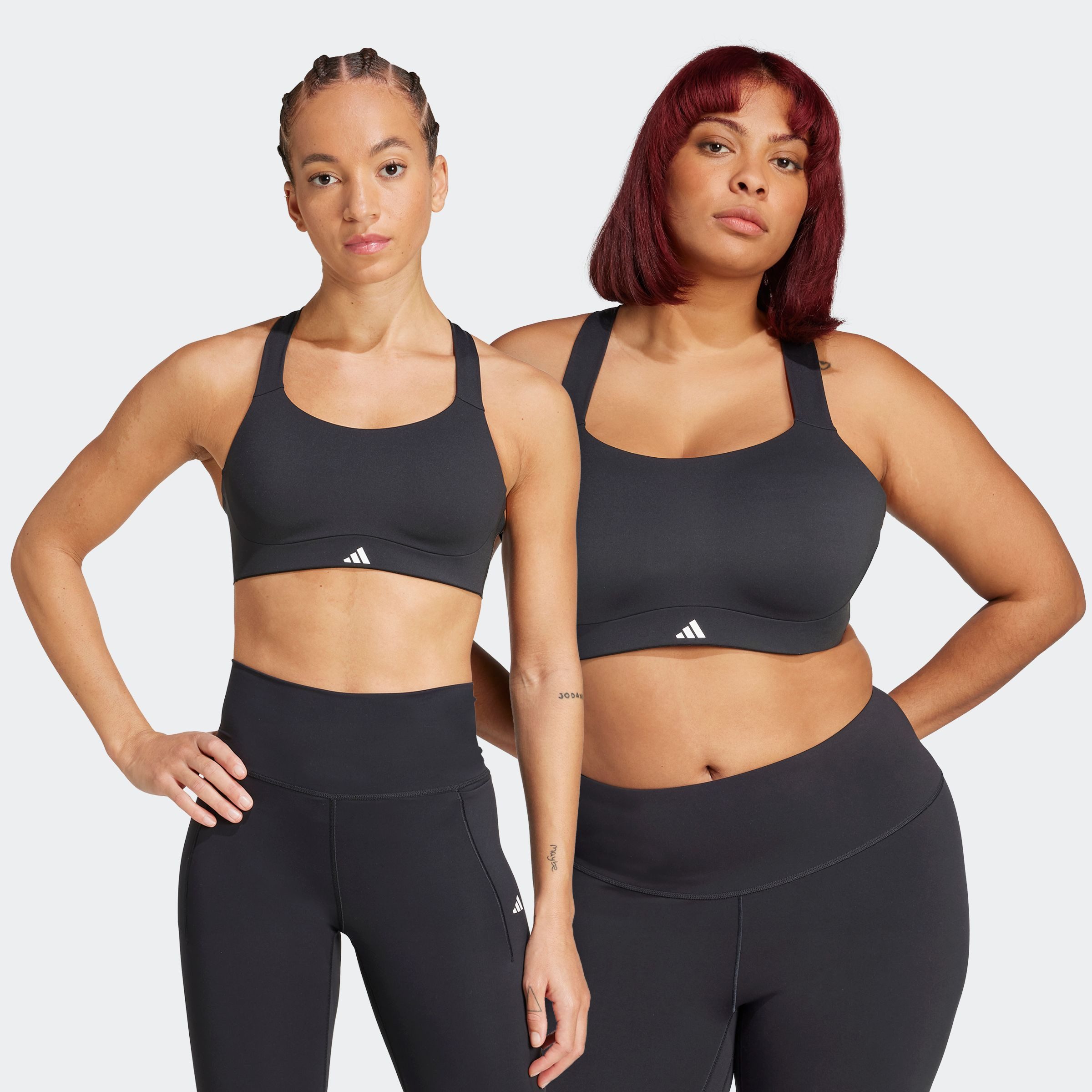 adidas Performance Sport-bh TLRDIM L HS (1-delig) dames sport bh's maat A/B A/B zwart