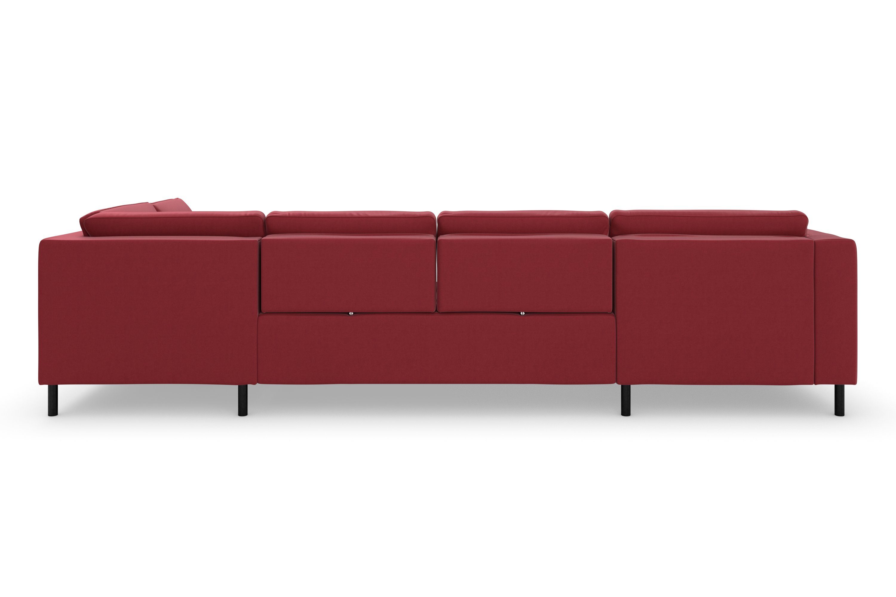 sit&more Zithoek Olsen U-vorm inclusief zitdiepteverstelling, naar keuze met slaapfunctie, 15 cm hoog