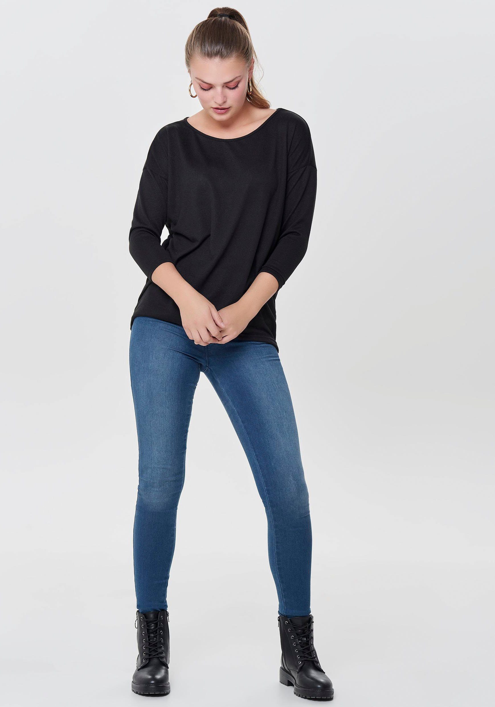 Only Shirt met 3/4 mouwen ONLELCOS 4/5 SOLID TOP