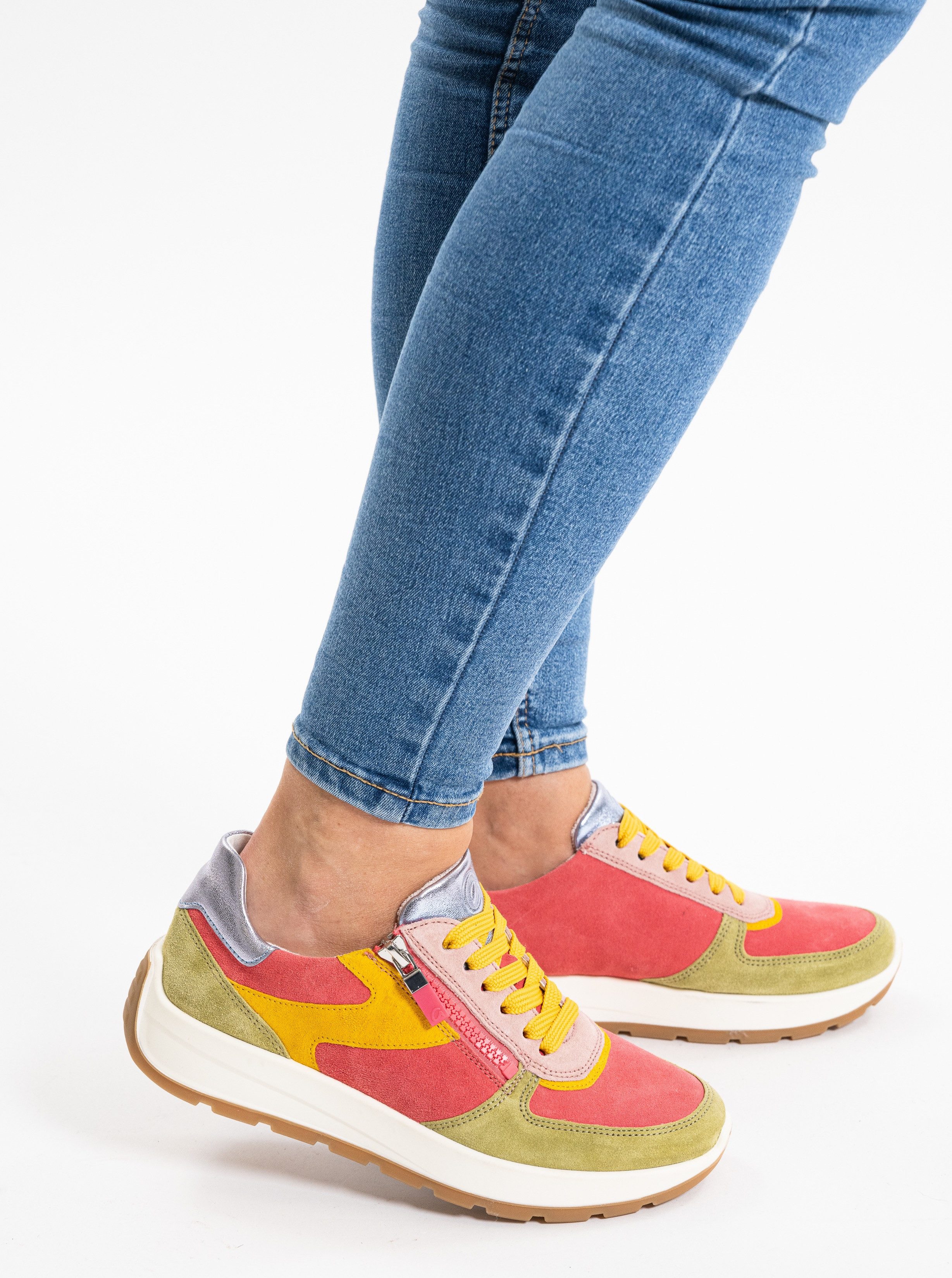 Ara Sneakers met sleehak New York , pride sneaker, veterschoen in comfortabele breedte h (= zeer breed)