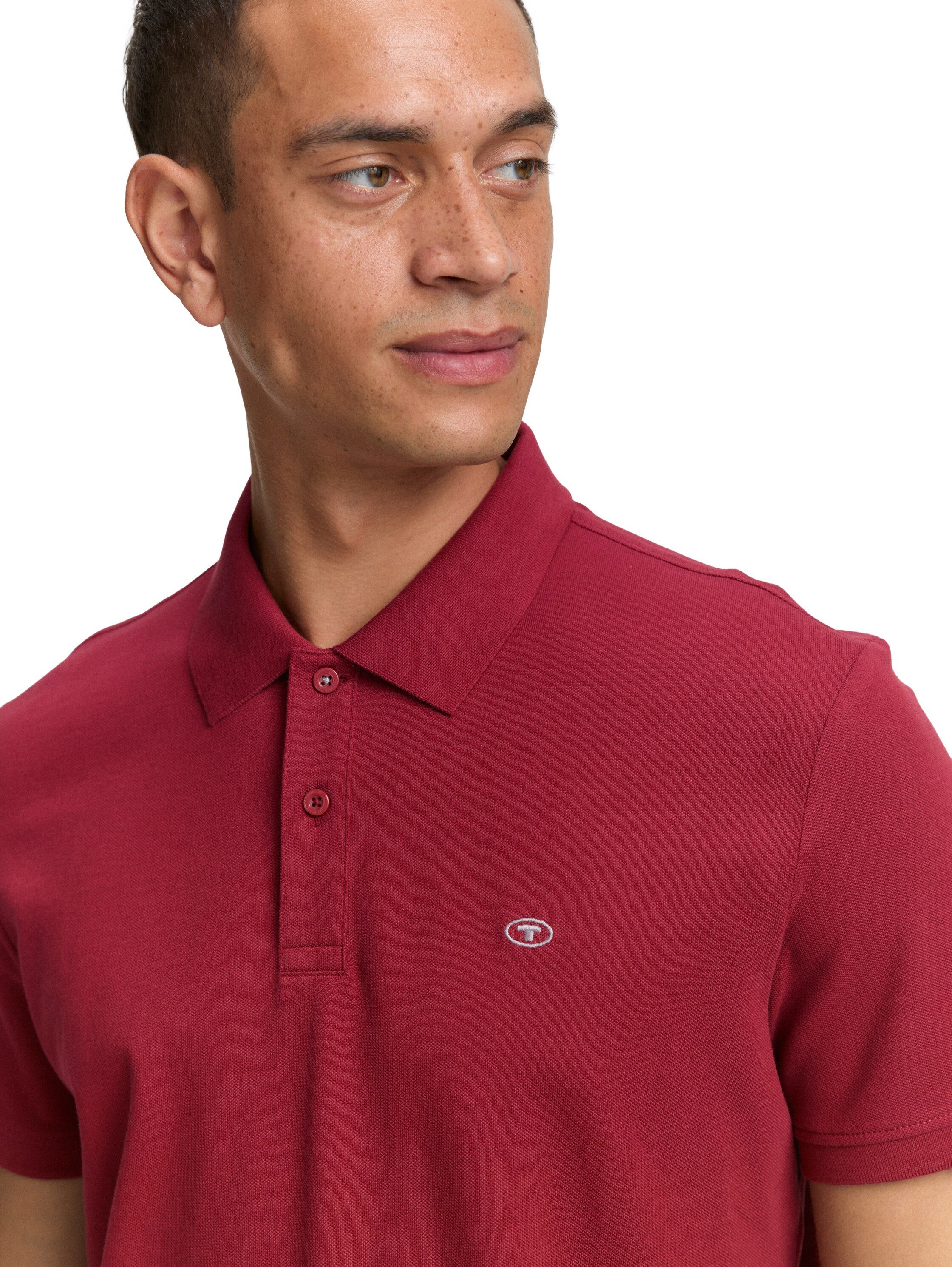 Tom Tailor Poloshirt met contrasterende knoopsluiting