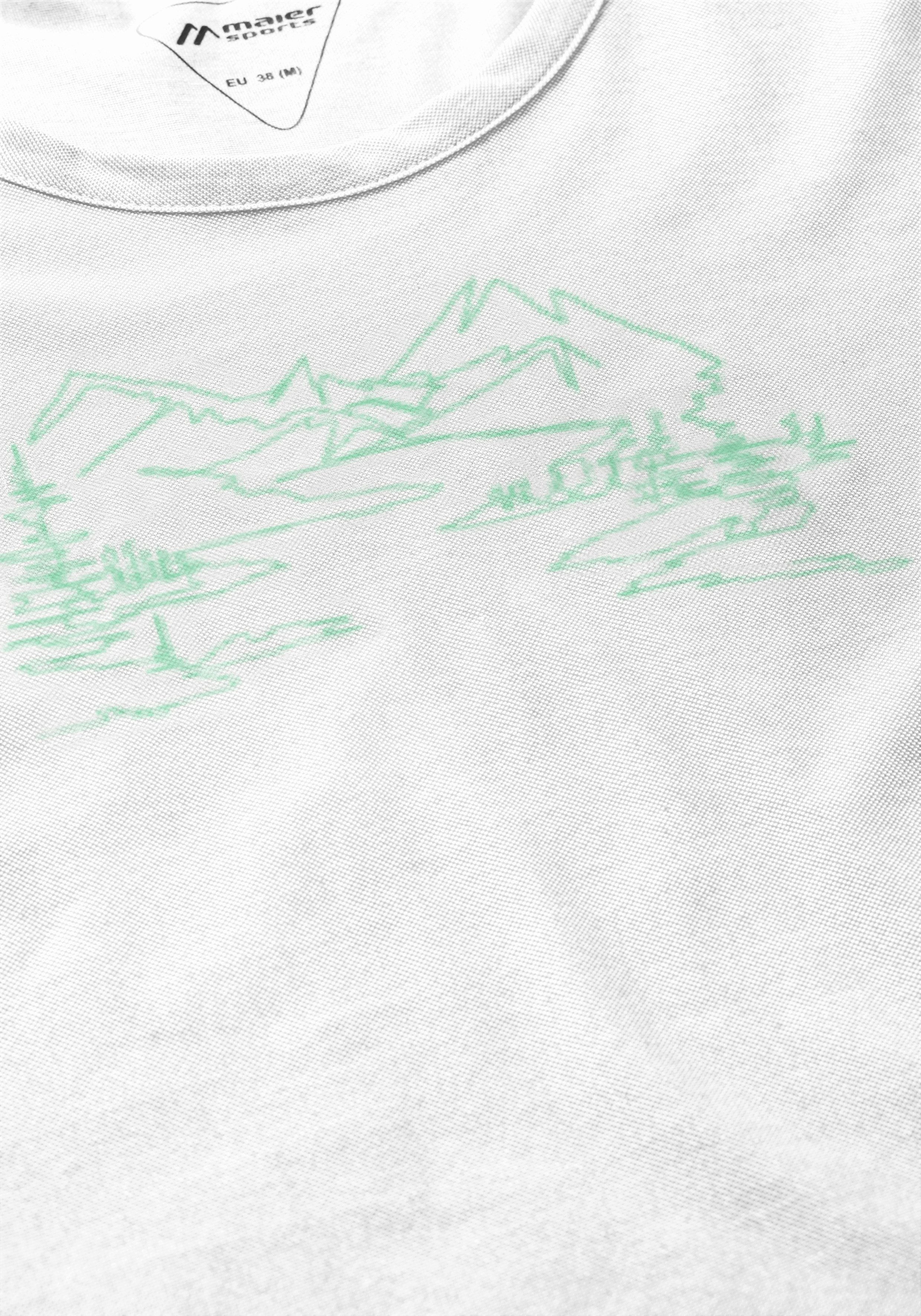Maier Sports T-shirt Thuja W Dames functioneel shirt, vrijetijdsshirt met print, regular fit