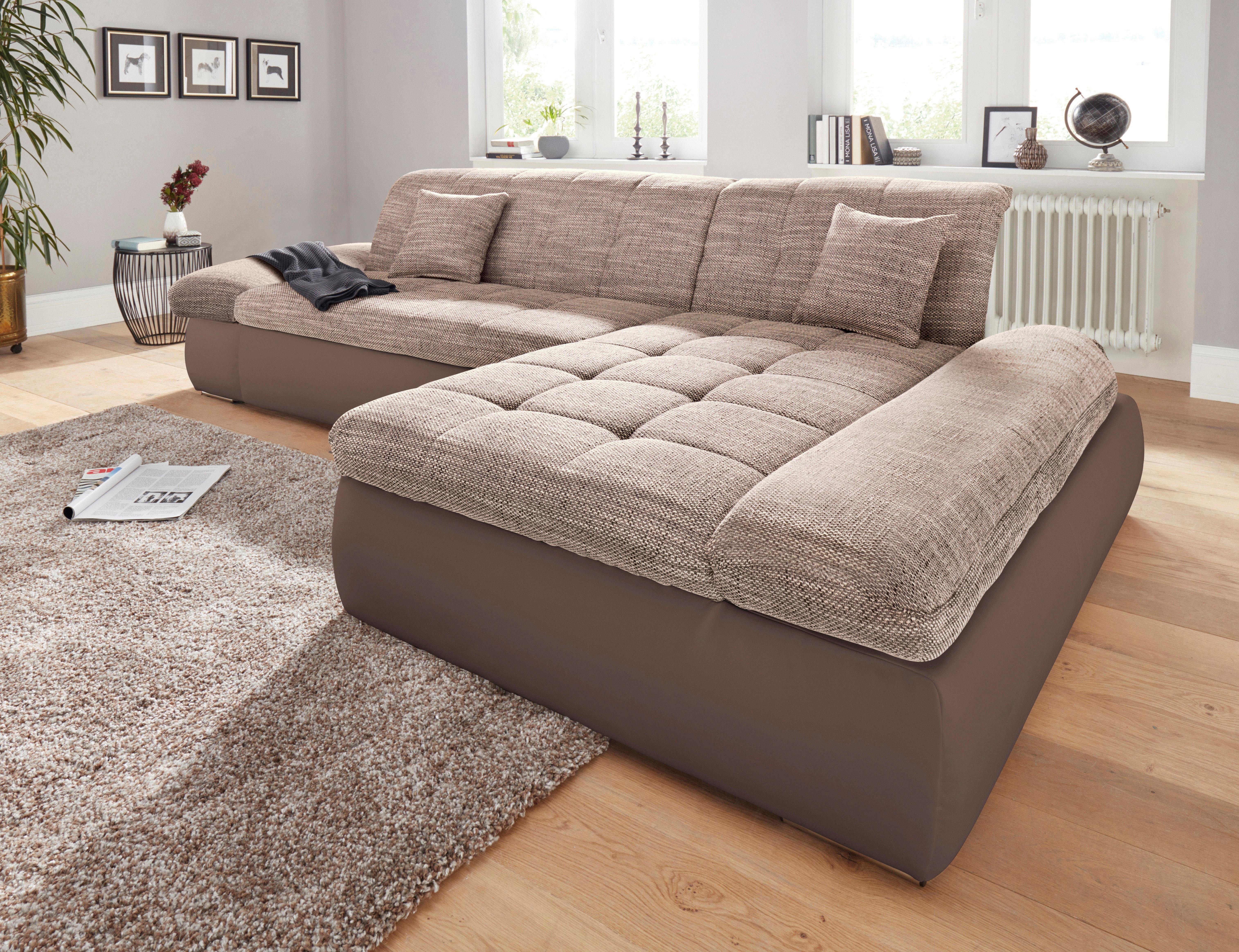 DOMO collection Hoekbank PB Moric optioneel met slaapfunctie en armsteunverstelling U-vorm
