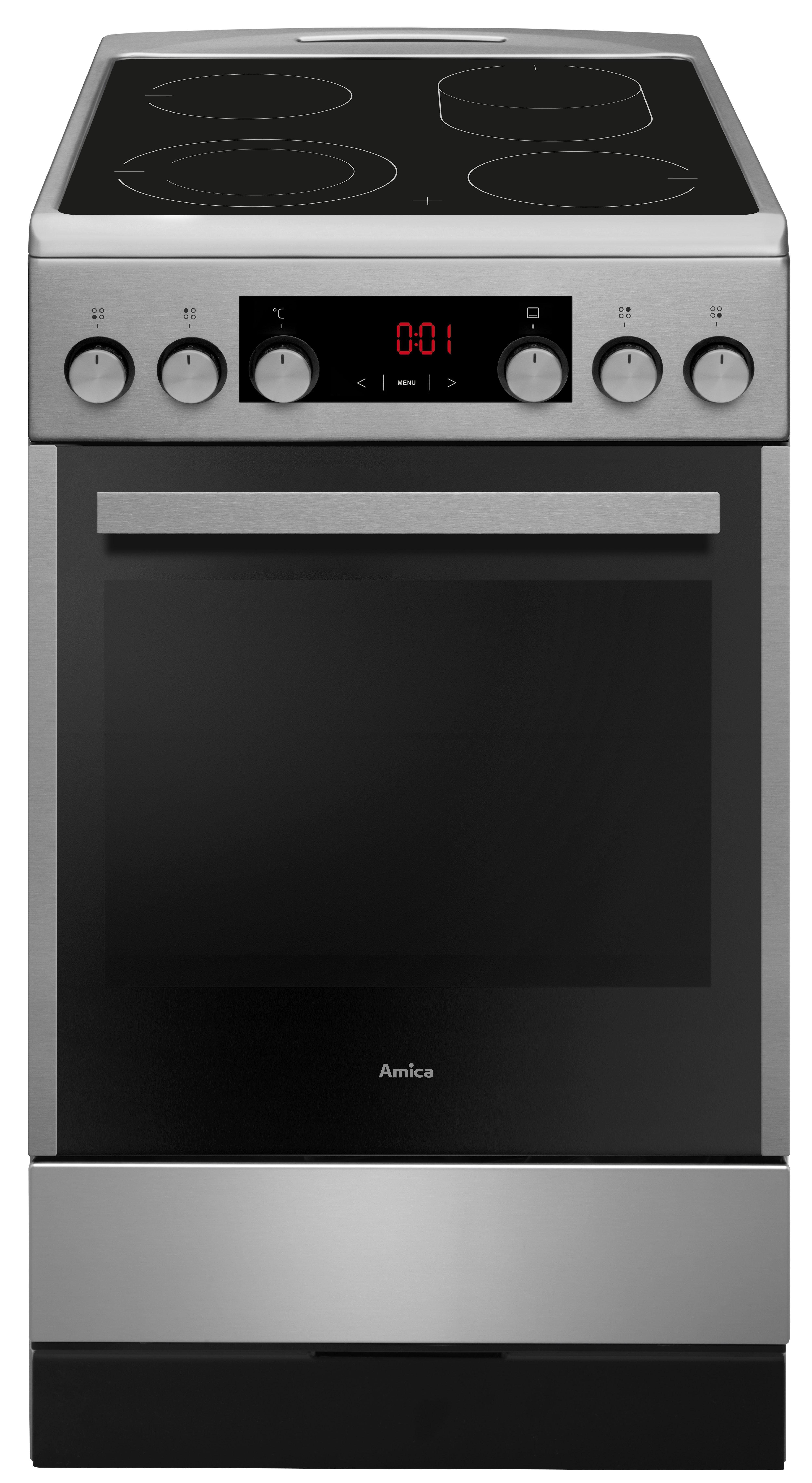 Amica Vrijstaand elektrisch fornuis SHC 904 100 soft-closesysteem
