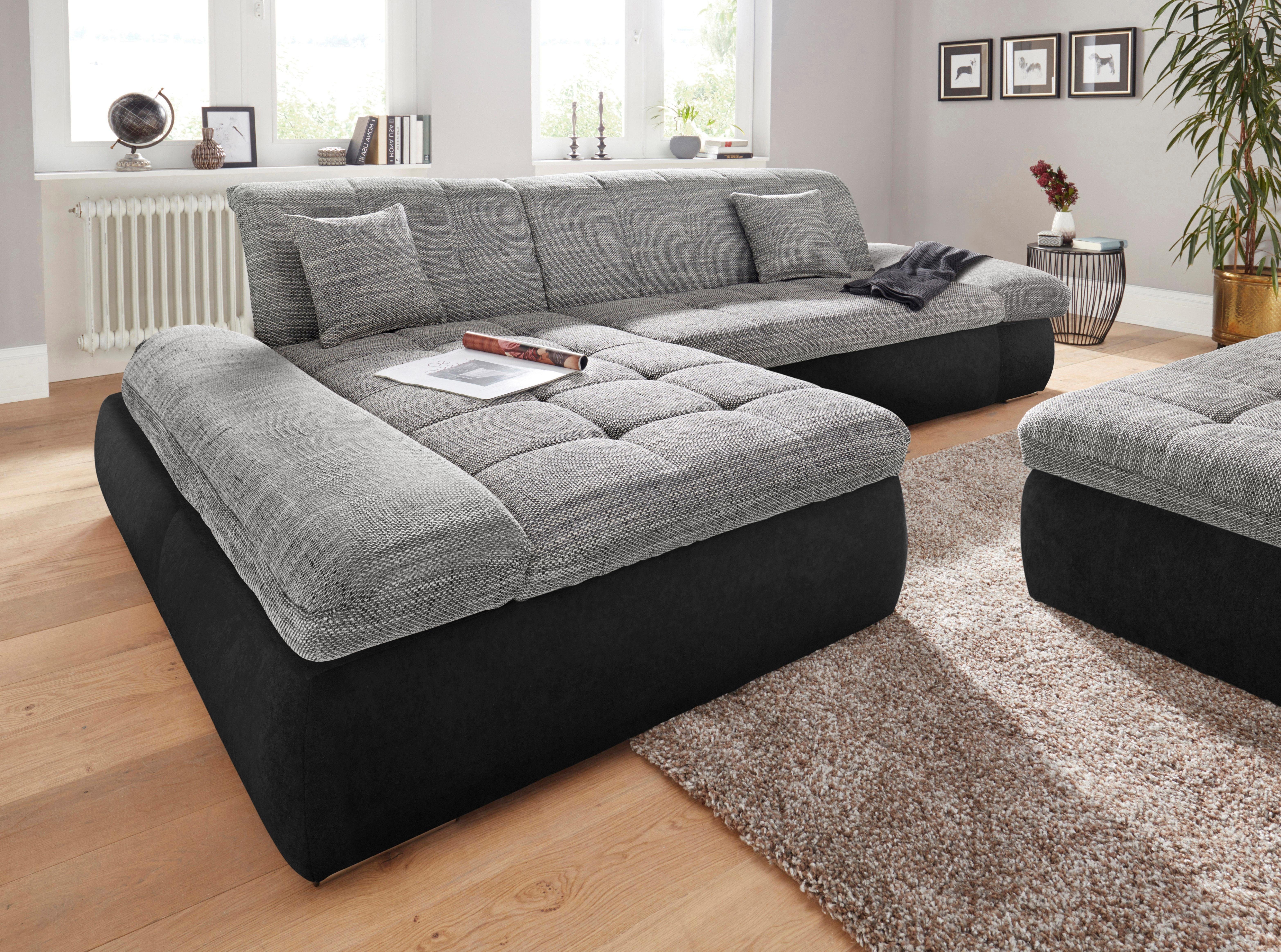 DOMO collection Hoekbank PB Moric optioneel met slaapfunctie en armsteunverstelling U-vorm