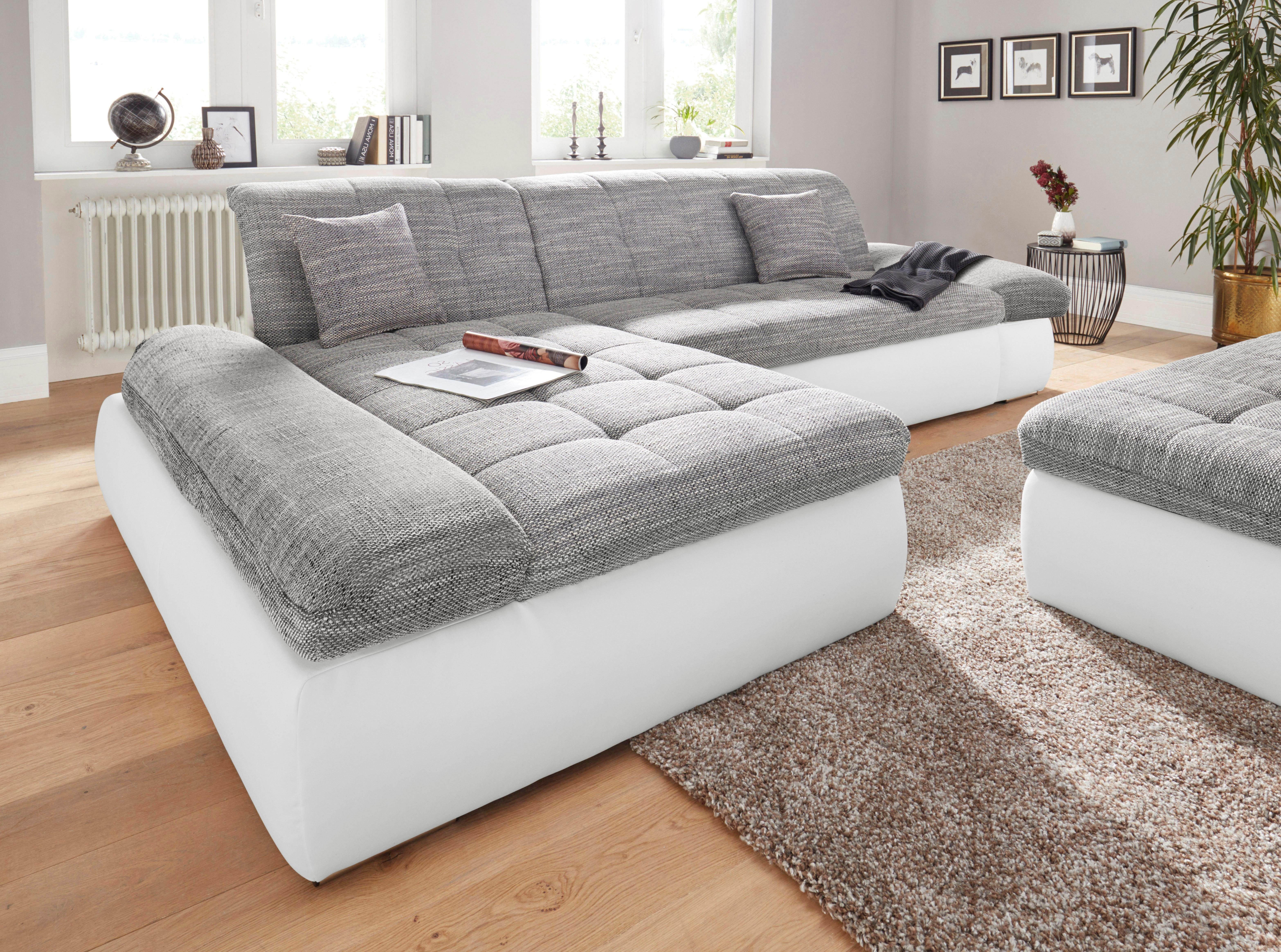 DOMO collection Hoekbank PB Moric optioneel met slaapfunctie en armsteunverstelling U-vorm