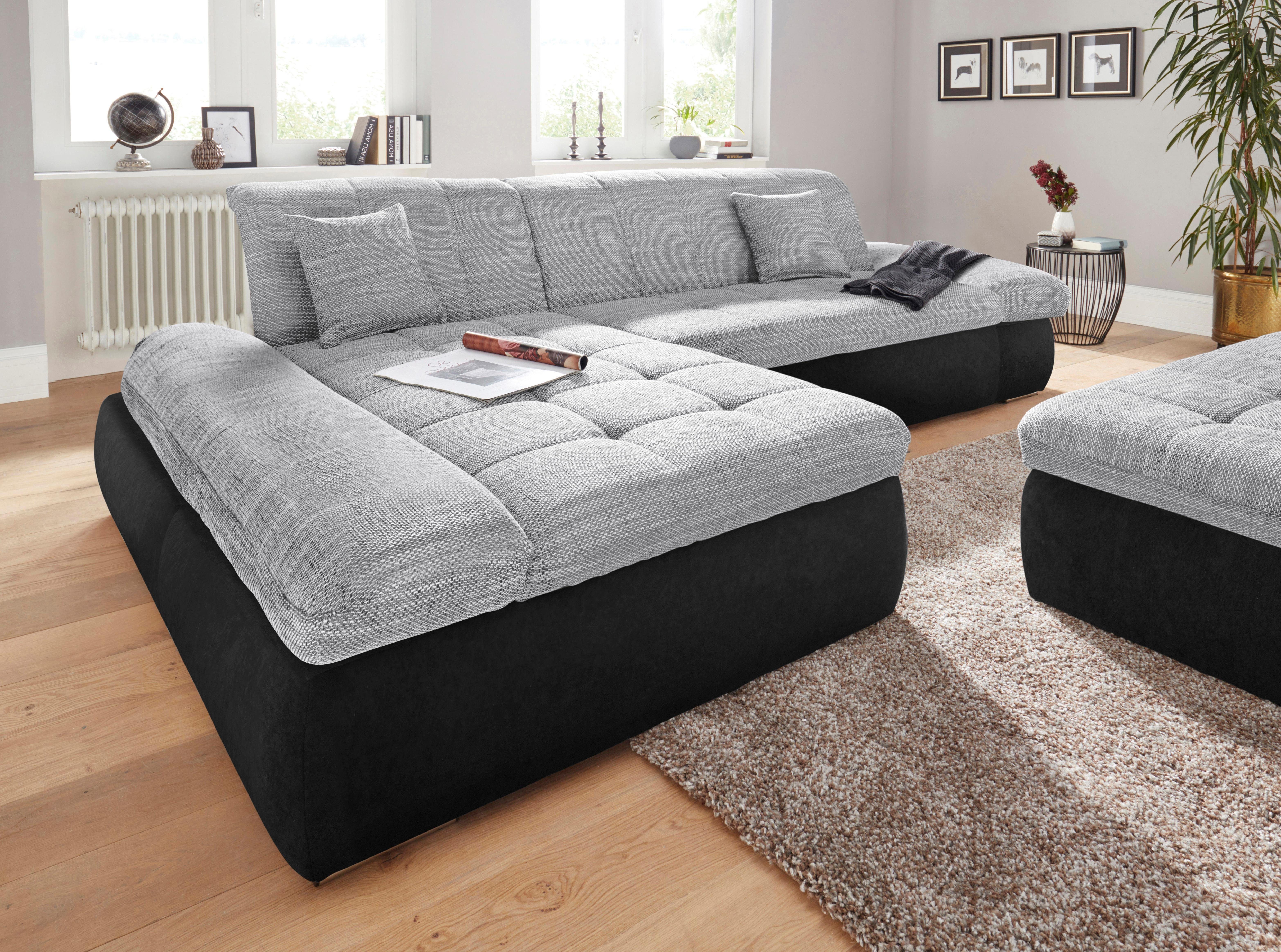 DOMO collection Hoekbank PB Moric optioneel met slaapfunctie en armsteunverstelling U-vorm