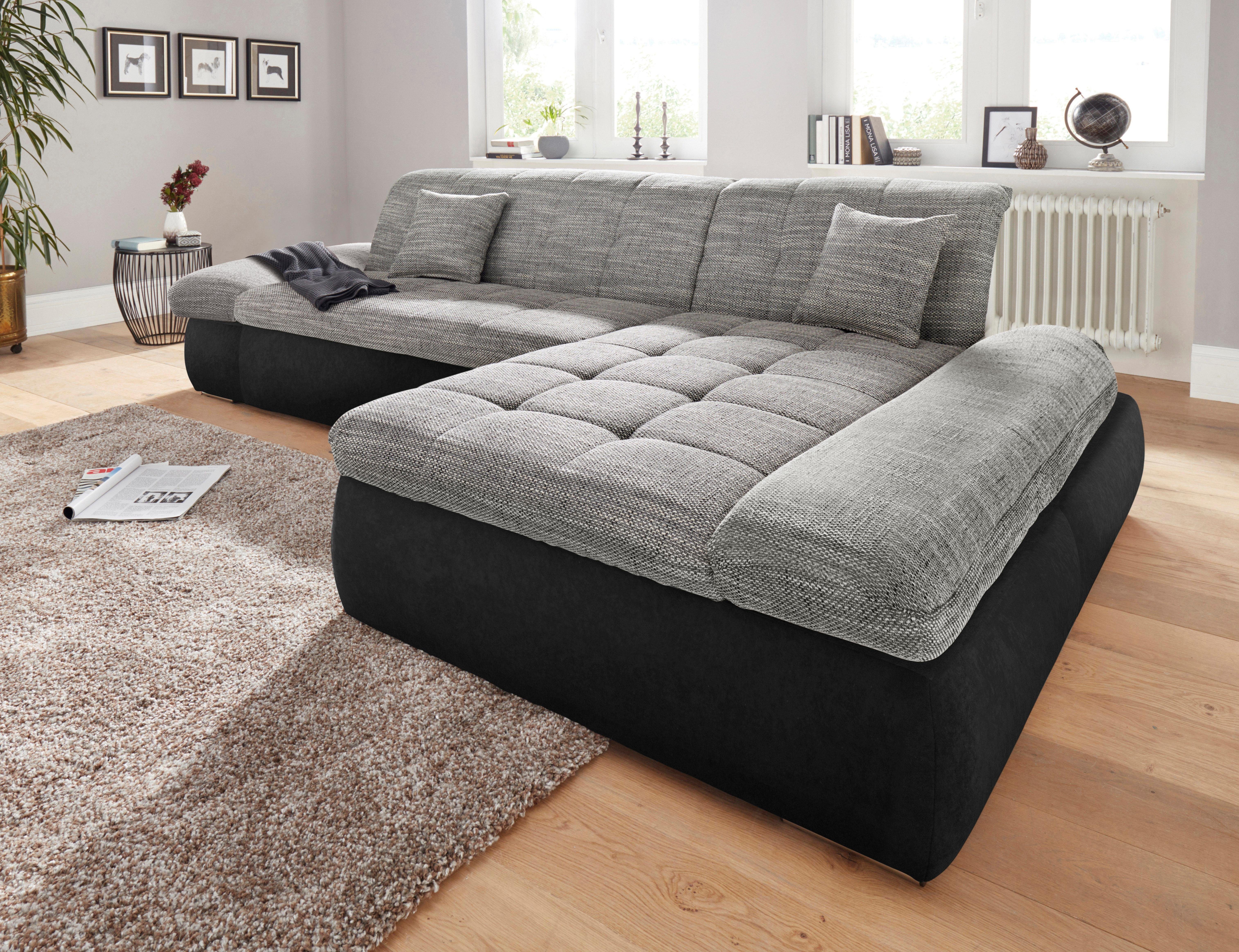 DOMO collection Hoekbank PB Moric optioneel met slaapfunctie en armsteunverstelling U-vorm