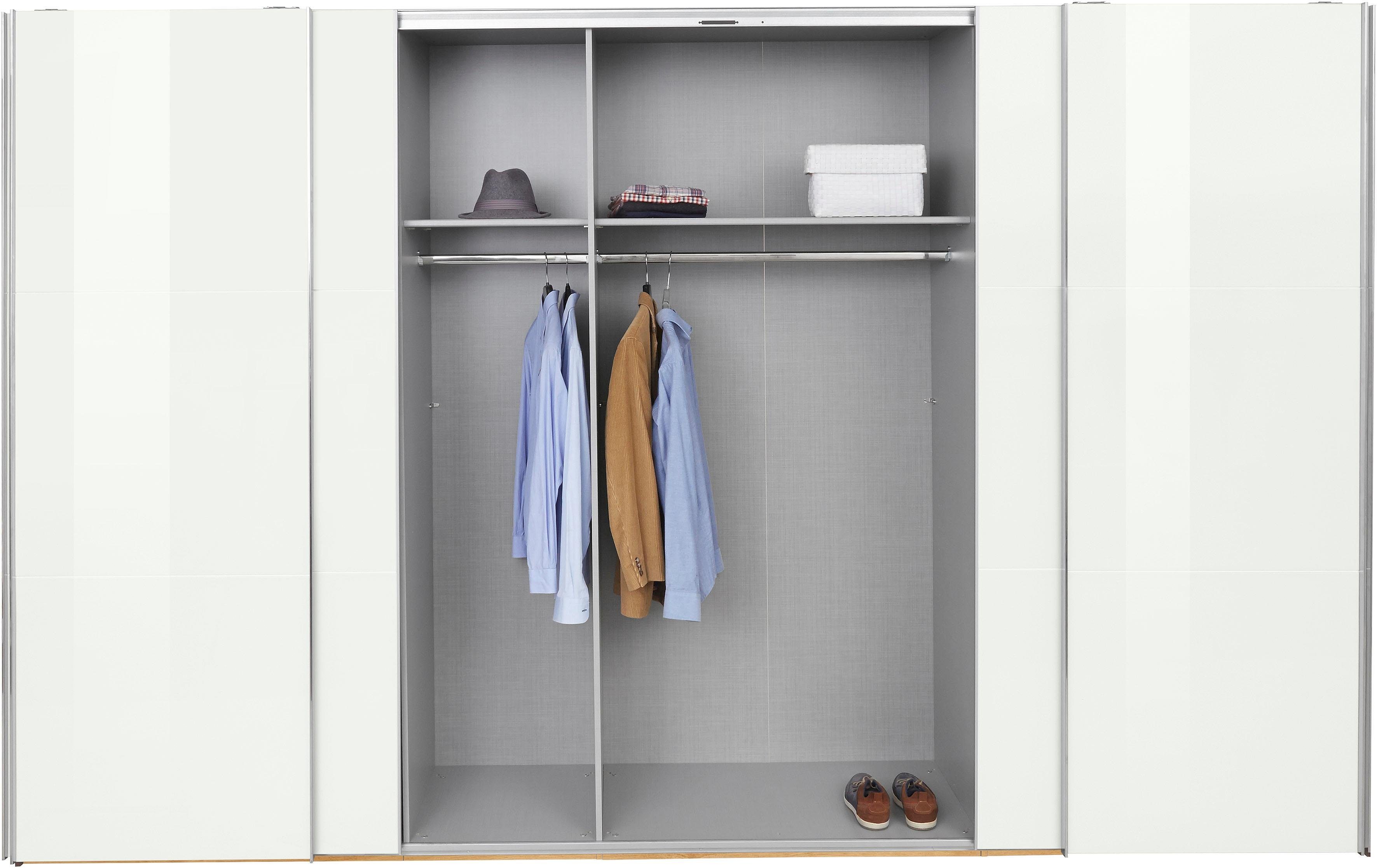 Wimex Zweefdeurkast Level by fresh to go met glazen deuren en synchroon openen