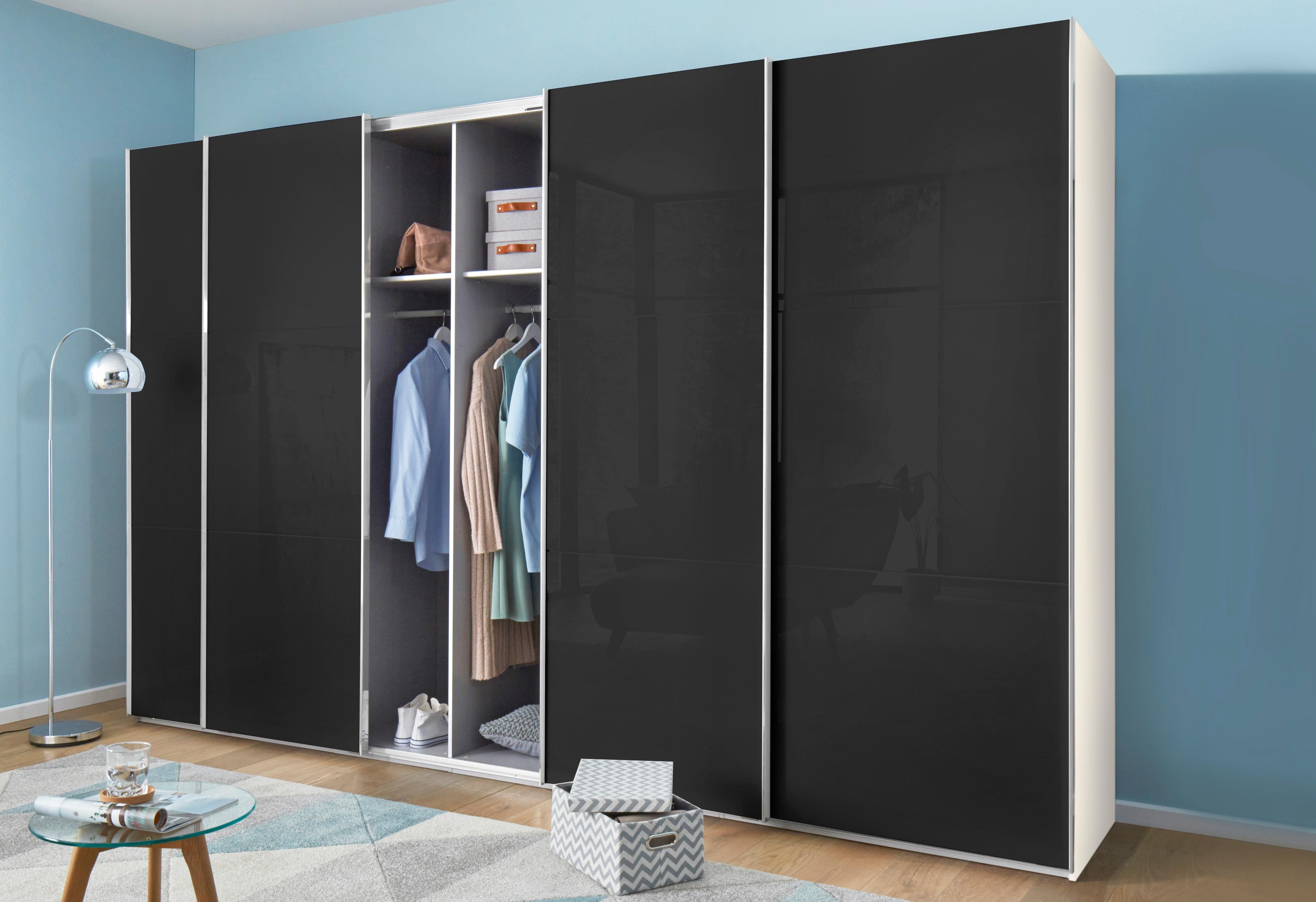 Wimex Zweefdeurkast Level by fresh to go met glazen deuren en synchroon openen
