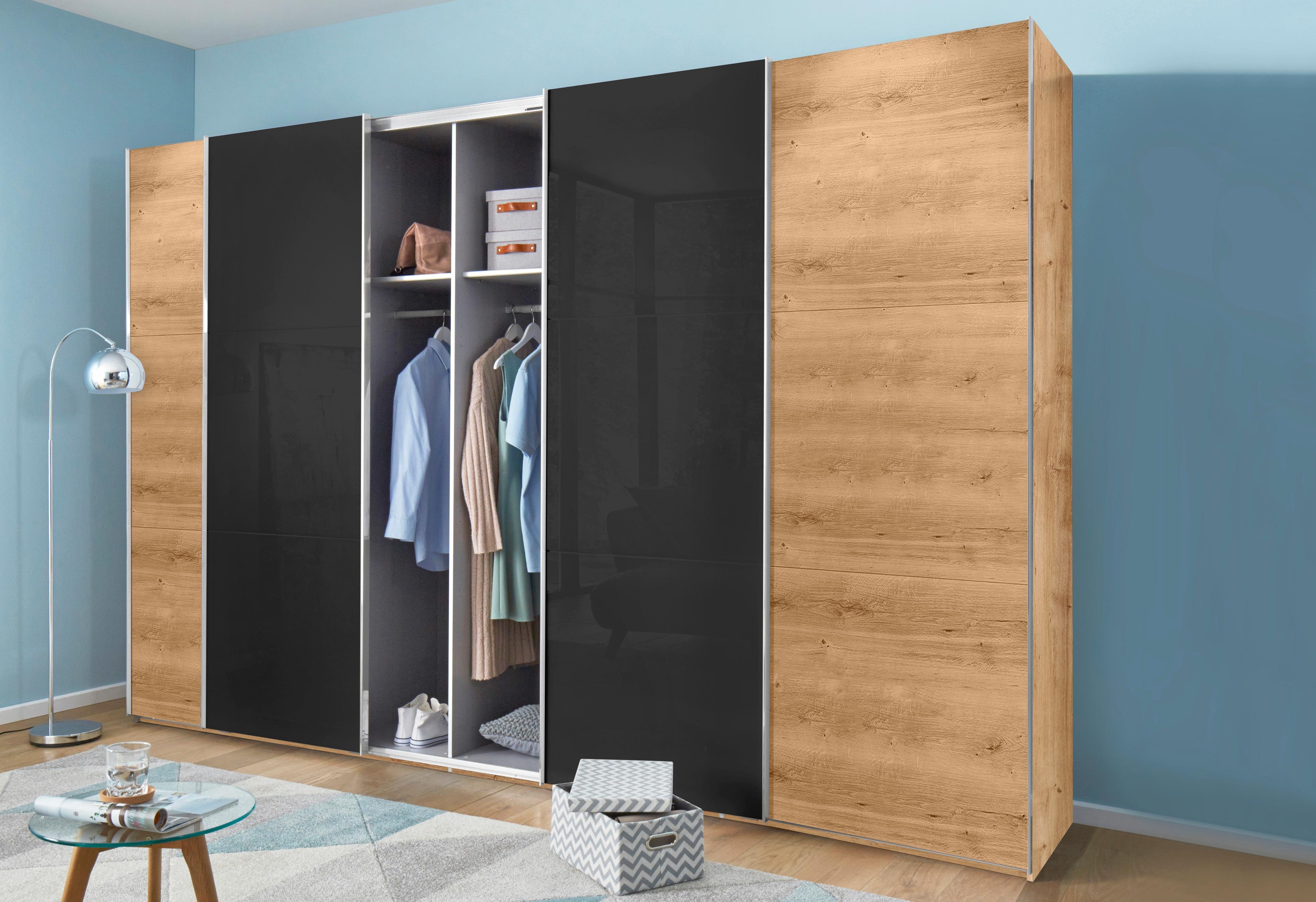 Wimex Zweefdeurkast Level by fresh to go met glazen deuren en synchroon openen