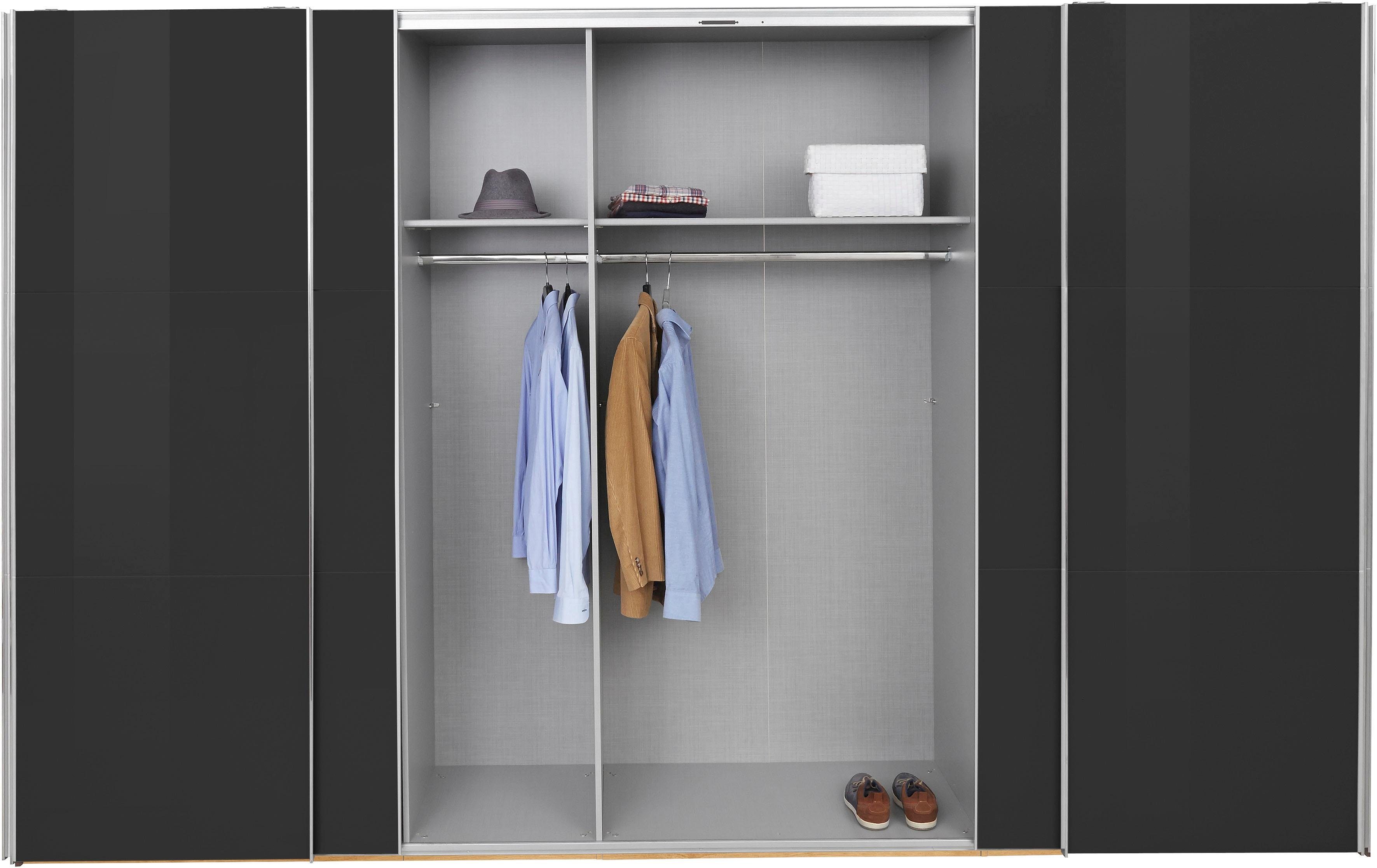 Wimex Zweefdeurkast Level by fresh to go met glazen deuren en synchroon openen