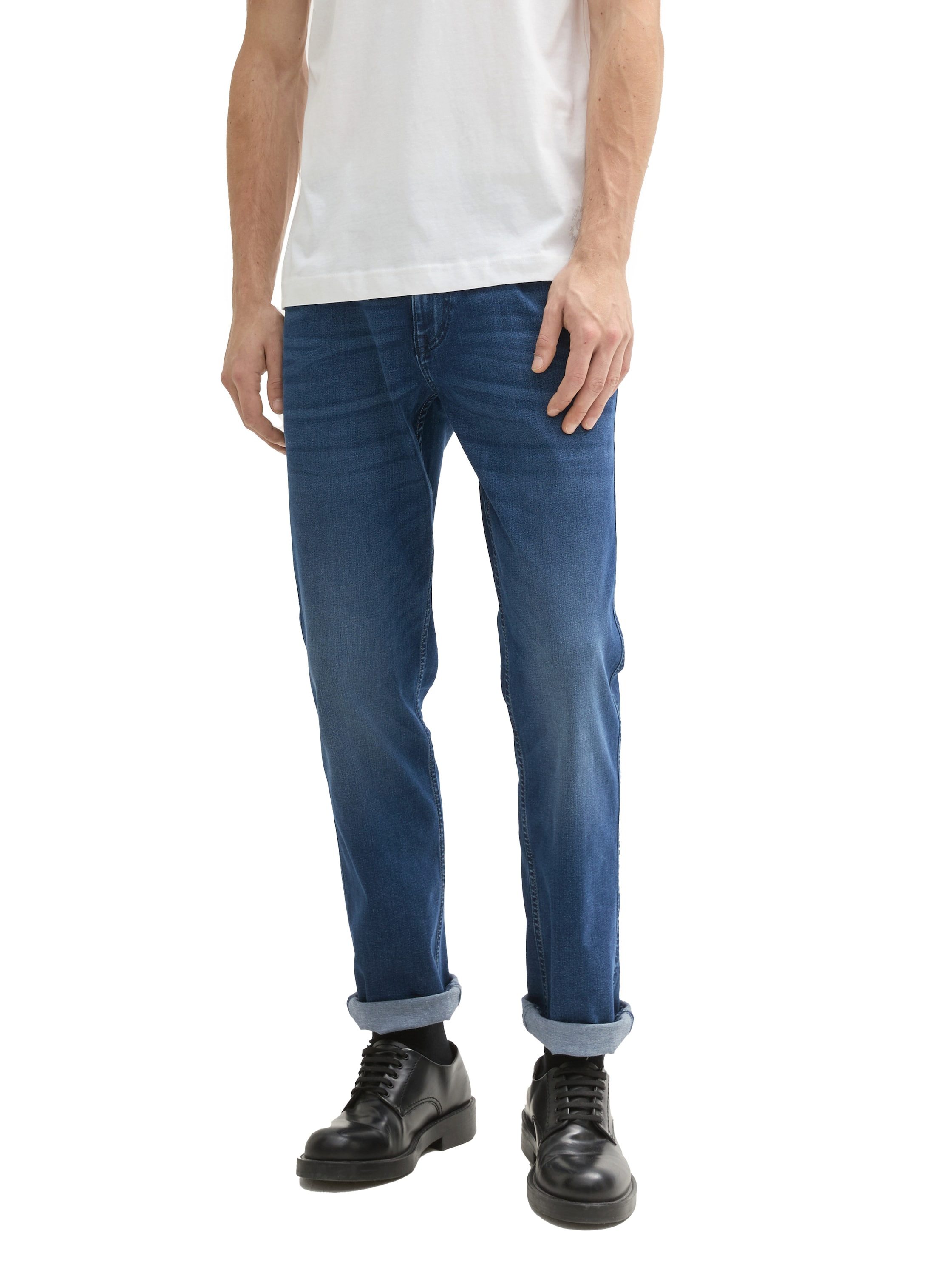 Tom Tailor Straight jeans Marvin in five-pocketsstijl heren straight jeans maat 36 blauw