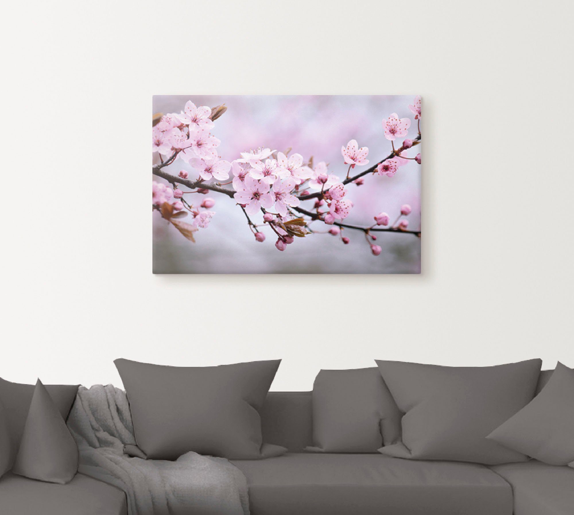 Artland Artprint Kersenbloesem als artprint van aluminium, artprint voor buiten, artprint op linnen, poster, muursticker