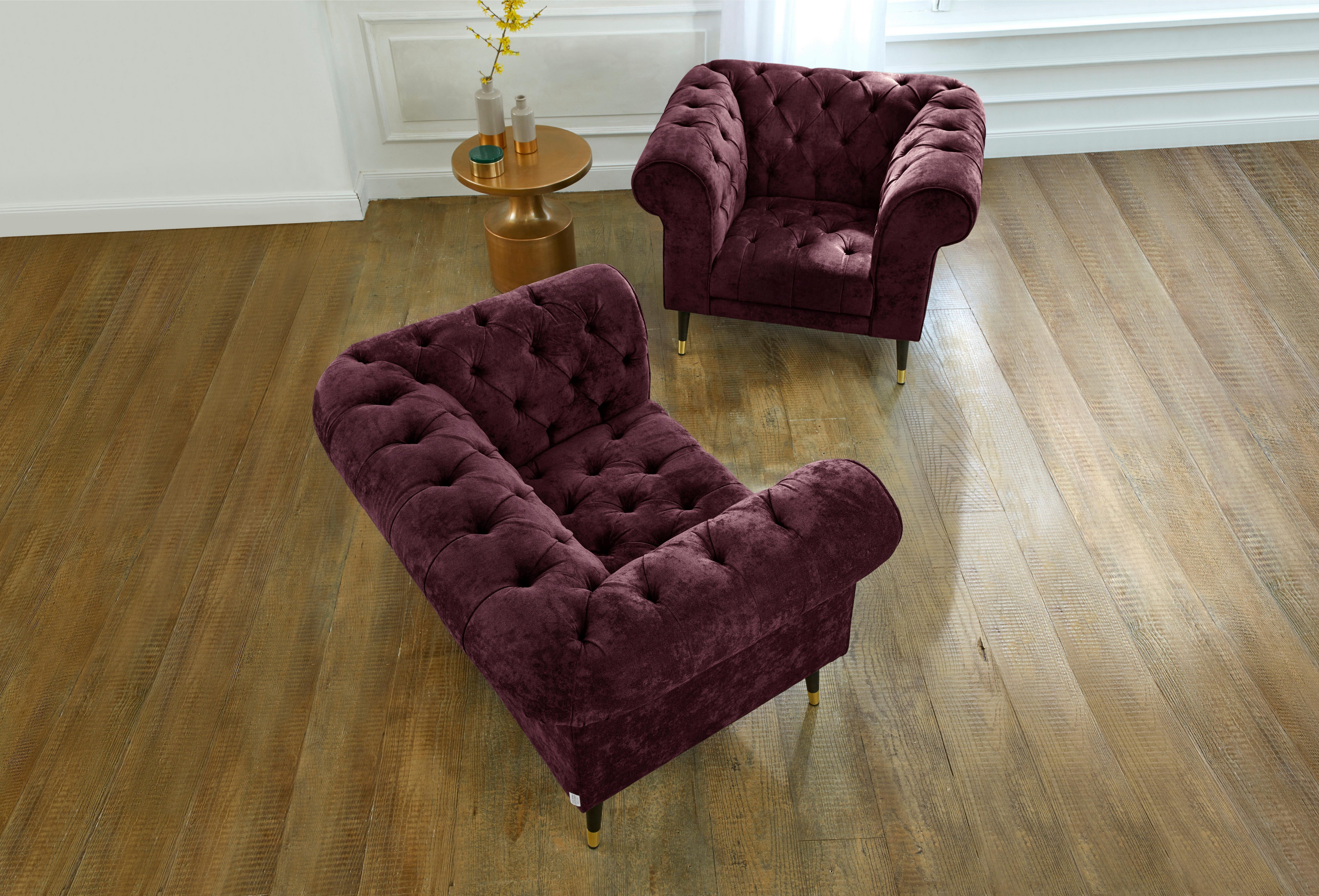 Guido Maria Kretschmer Home&Living Chesterfield-fauteuil Tinnum fauteuil (set)