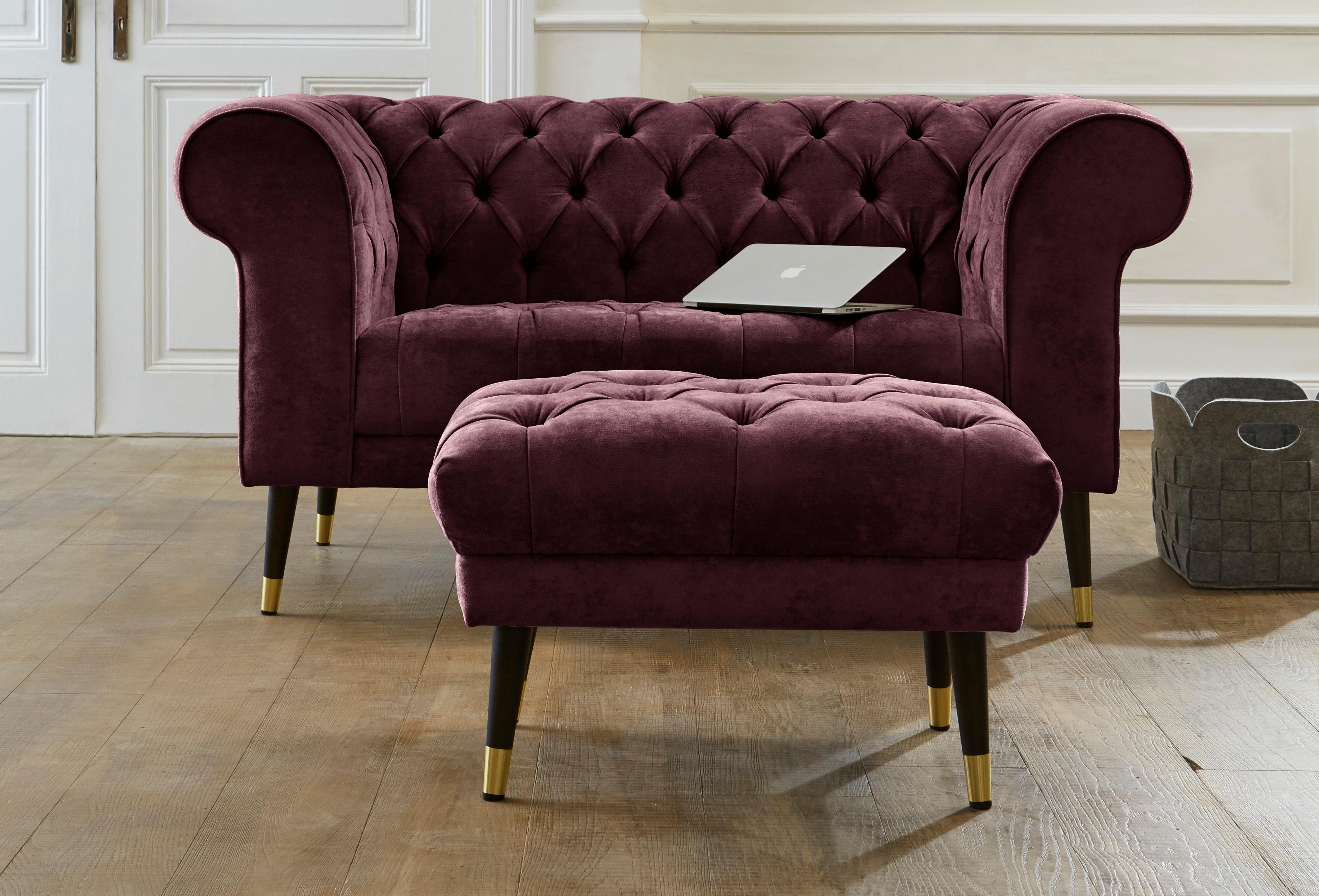 Guido Maria Kretschmer Home&Living Chesterfield-bank Tinnum rood, banken