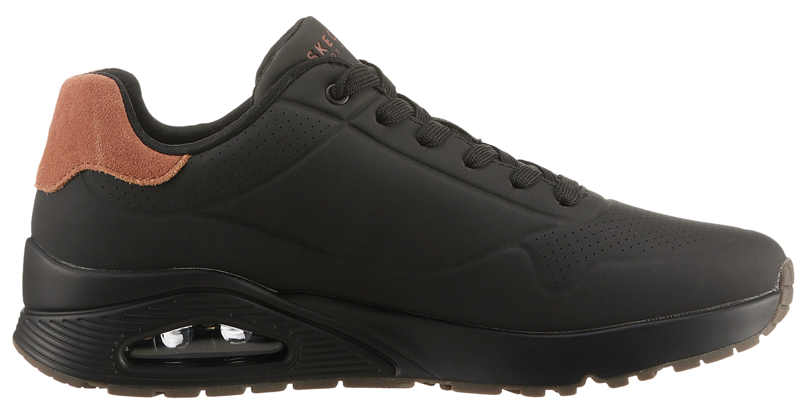 Skechers Sneakers UNO-SUITED ON AIR vrijetijdsschoen, lage schoen, veterschoen met modieuze sleehak