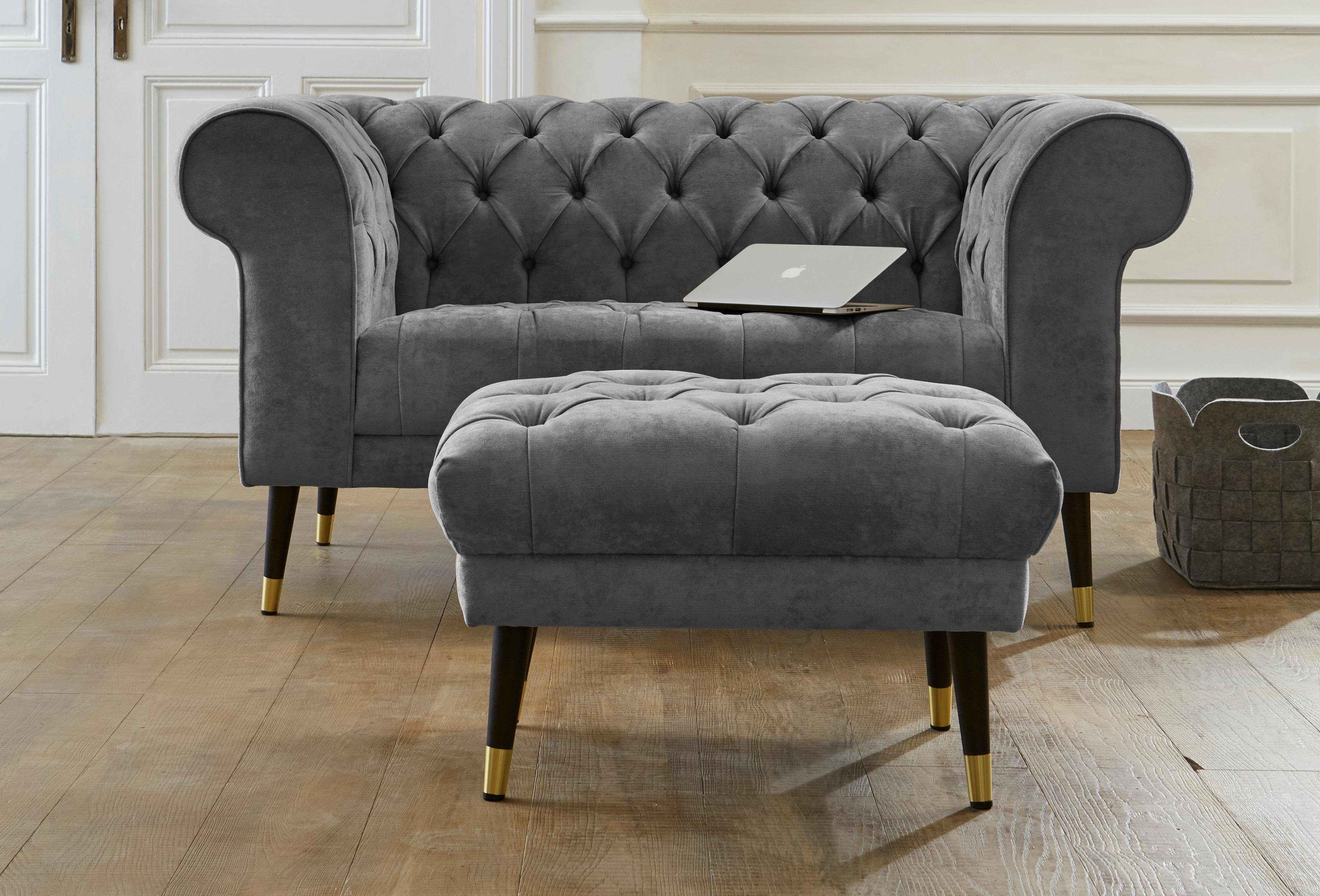Guido Maria Kretschmer Home&Living Chesterfield-bank Tinnum grijs, banken