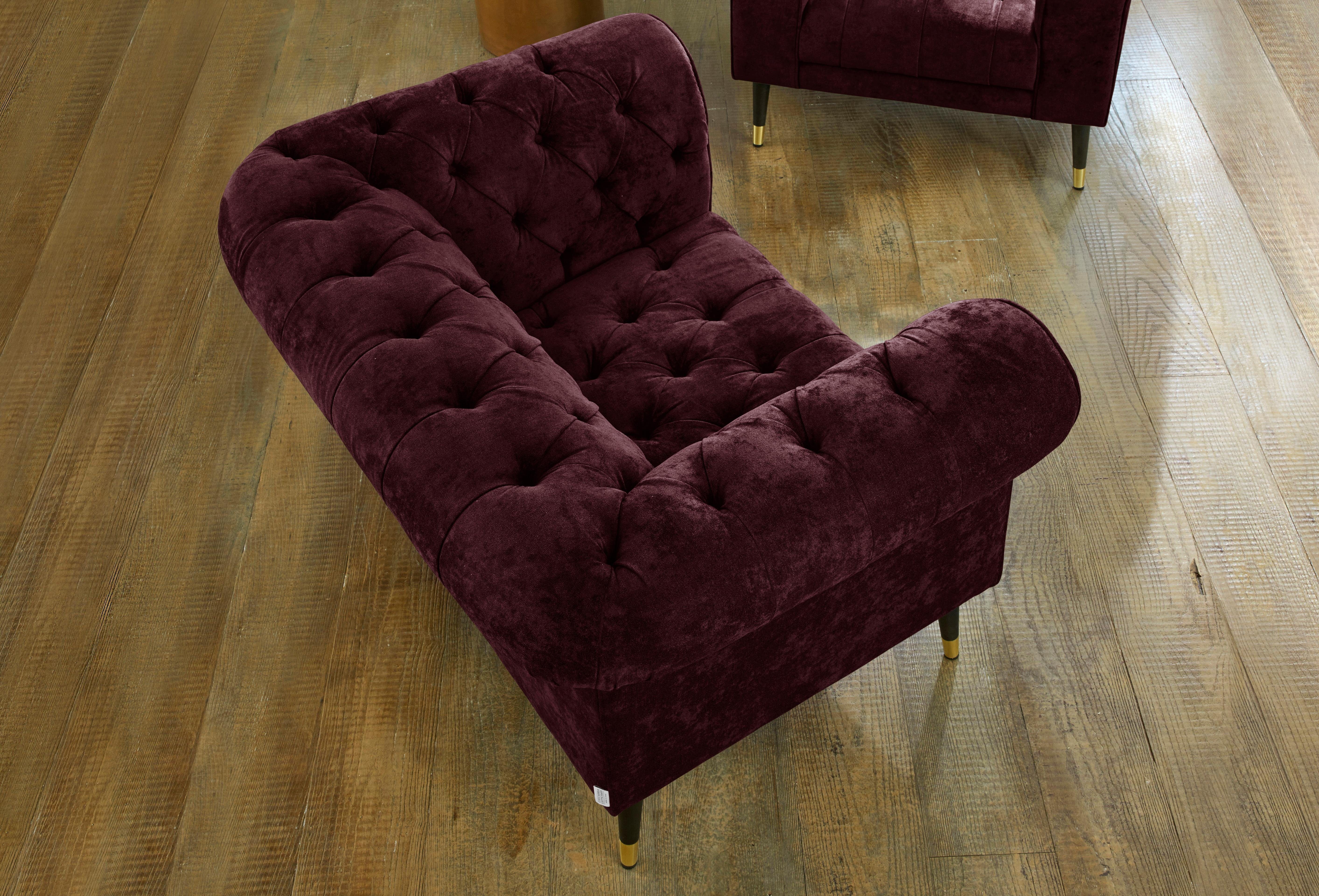 Guido Maria Kretschmer Home&Living Loveseat Tinnum loveseat, Chesterfield fauteuil (set) fauteuils rood