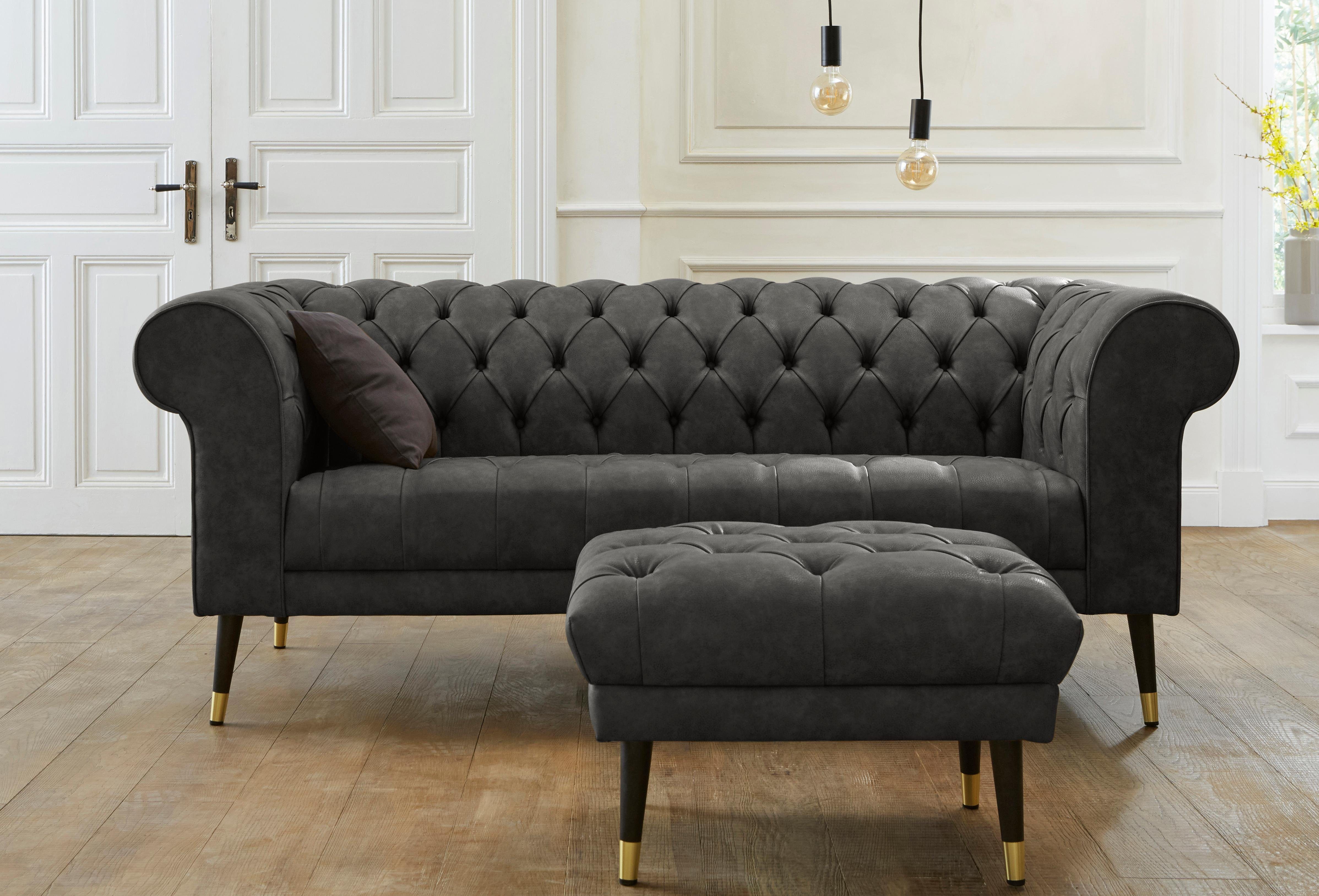 Guido Maria Kretschmer Home&Living Chesterfield-bank Tinnum grijs, chesterfield banken