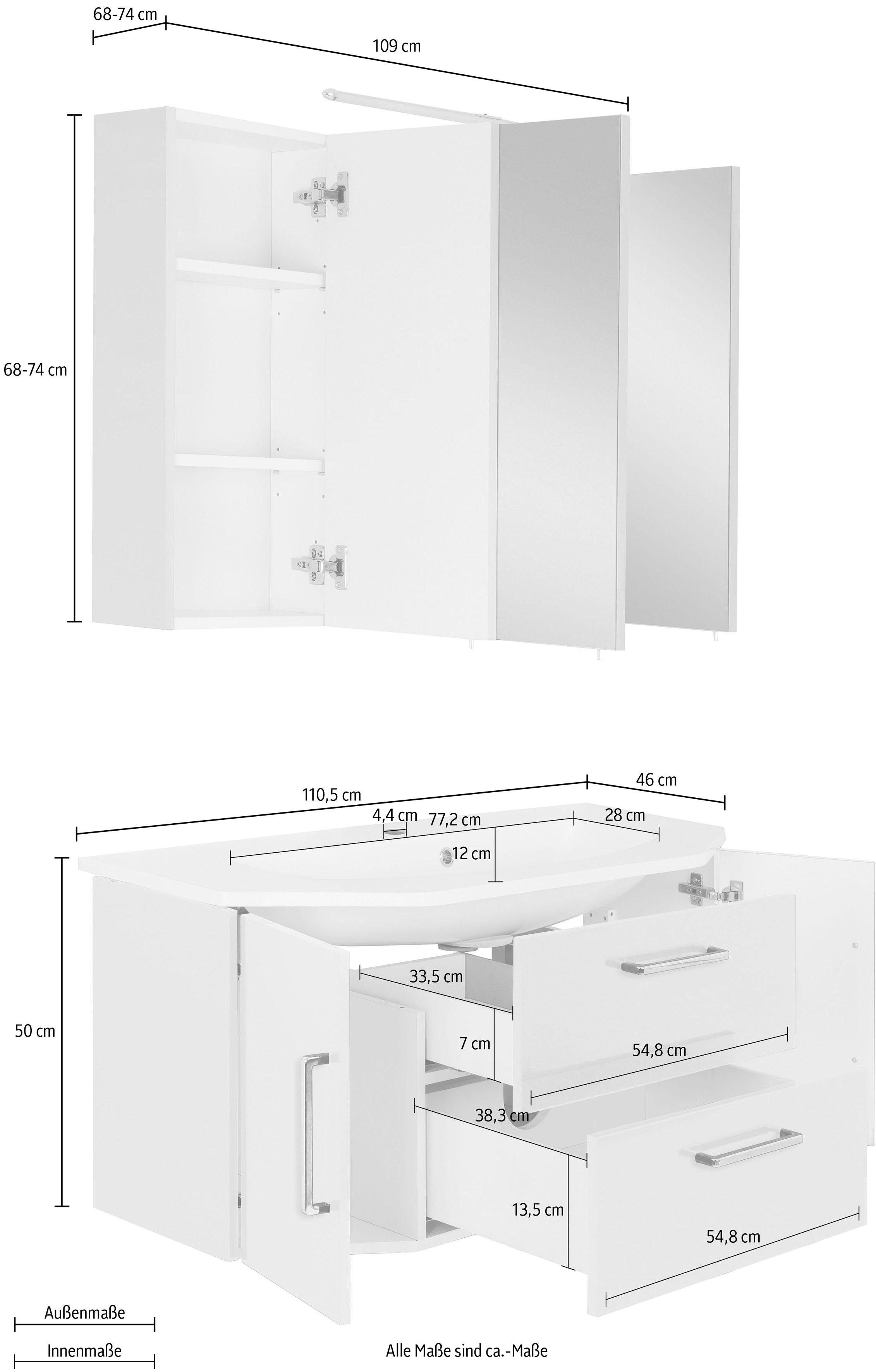 OPTIFIT Badkamerserie AVA (set, 2-delig)