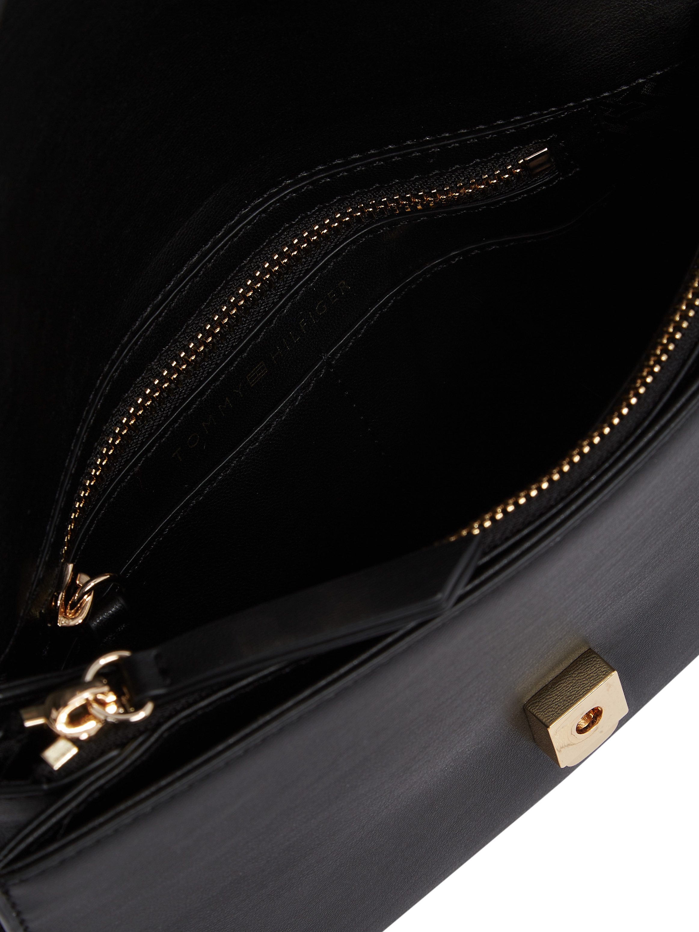 Tommy Hilfiger Schoudertas TH HERITAGE SHOULDER BAG , dames avondtas, clutch, mini bag, handtas, goudkleurige details