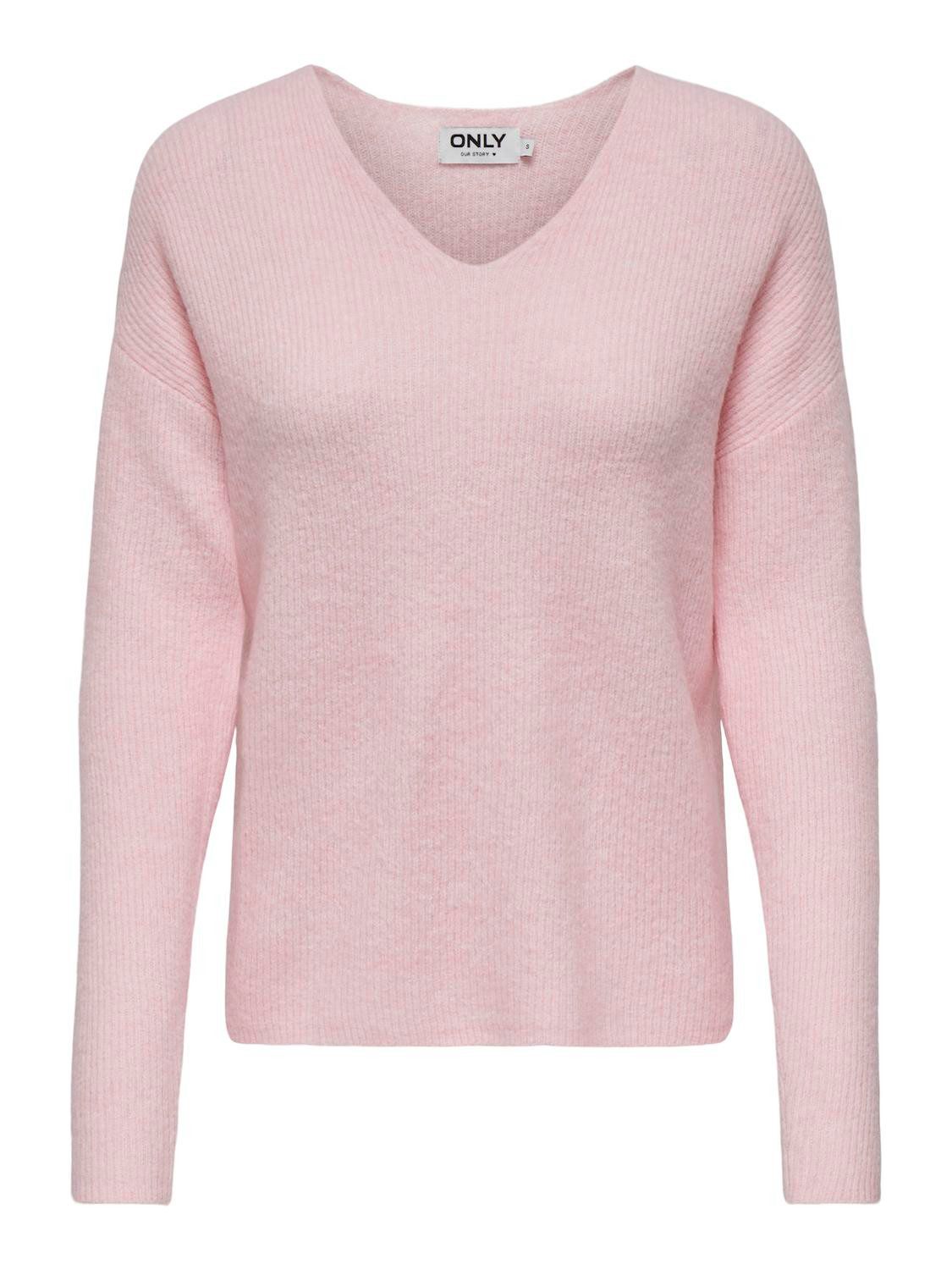 Only Trui met V-hals ONLCAMILLA V-NECK L S PULLOVER KNT NOOS