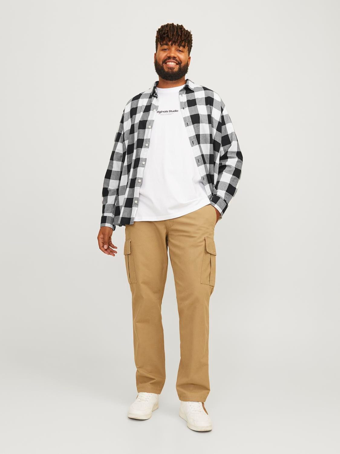 Jack & Jones PlusSize Geruit overhemd JJEGINGHAM TWILL SHIRT L/S NOOS PLS