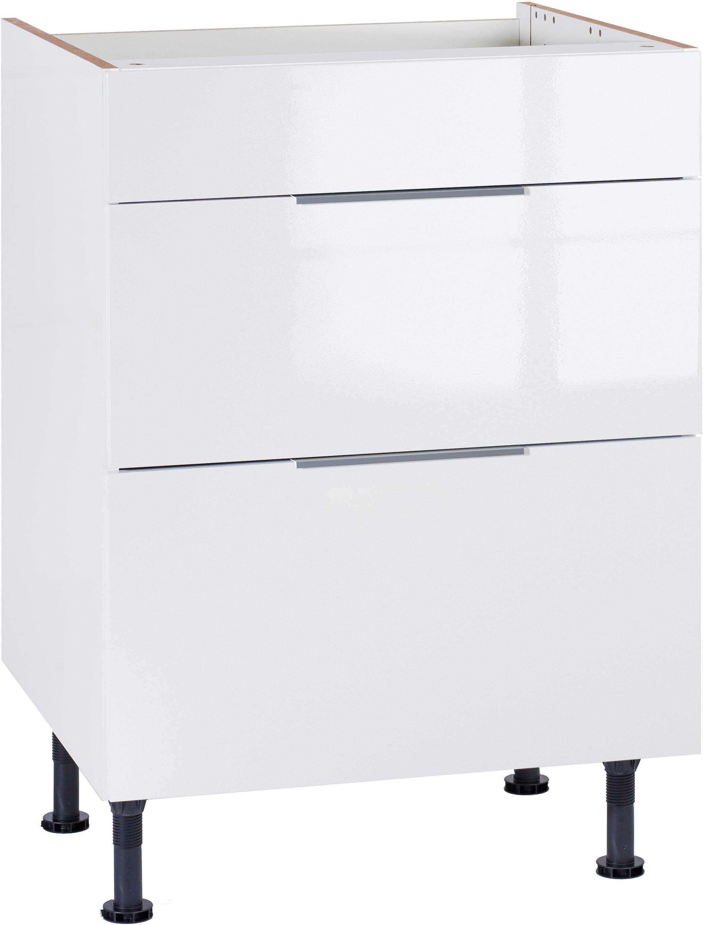 OPTIFIT Ombouwkast voor fornuis Tara volledig uittrekbaar en soft-closefunctie, breedte 60 cm ombouwkasten wit